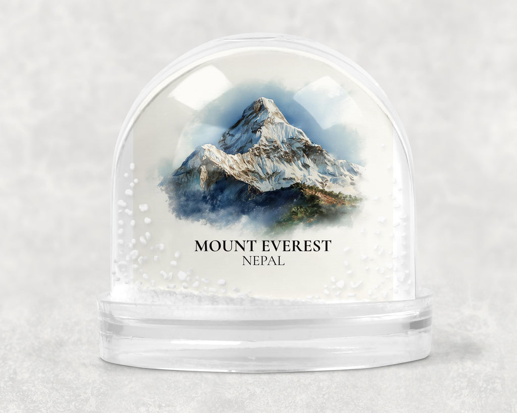 Mount Cook New Zealand Snow Globe, Personalized Watercolor, Custom Travel Souvenir Keepsake City Dome