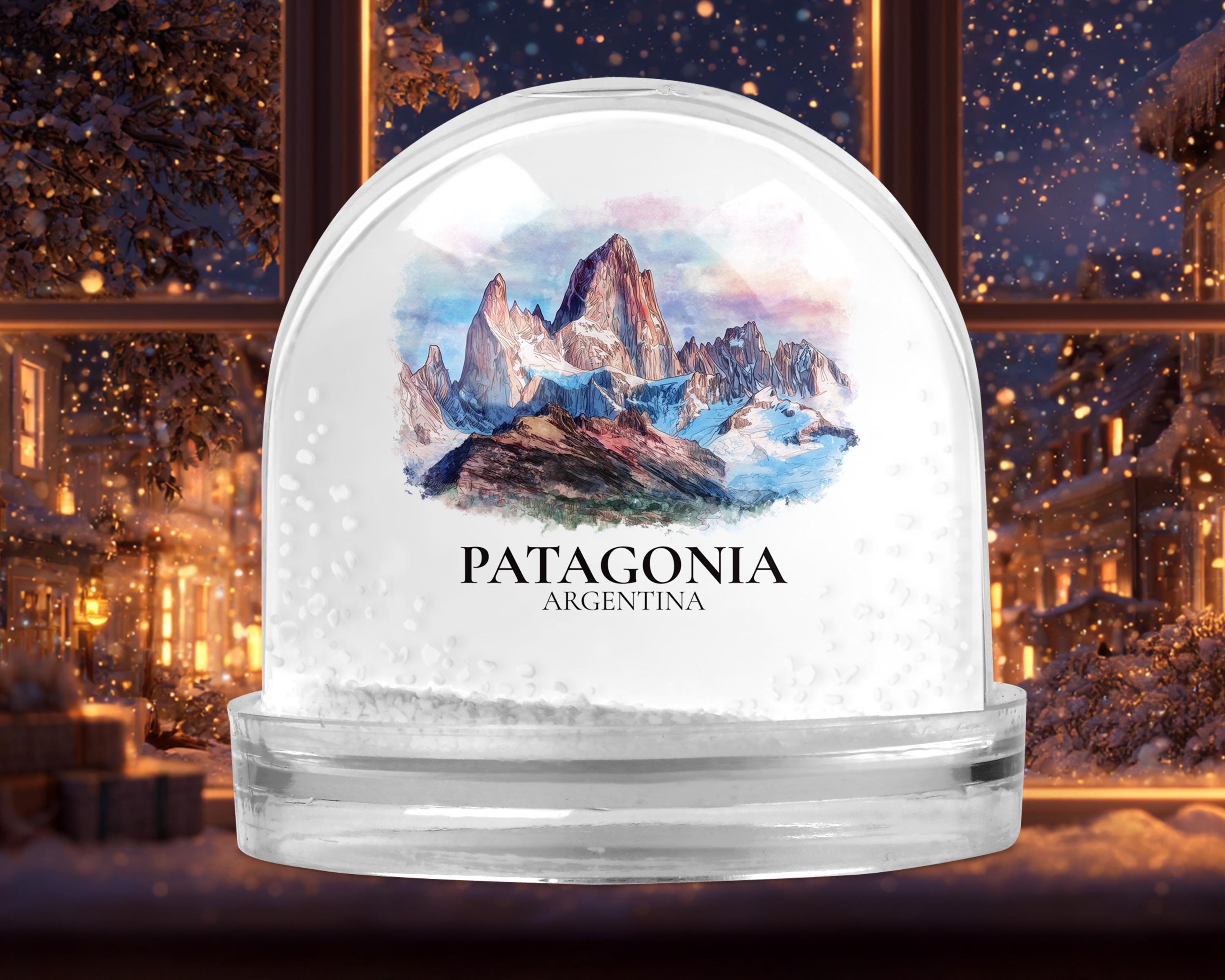Patagonia Argentina Snow Globe, Personalized Watercolor, Custom Travel Souvenir Keepsake City Dome