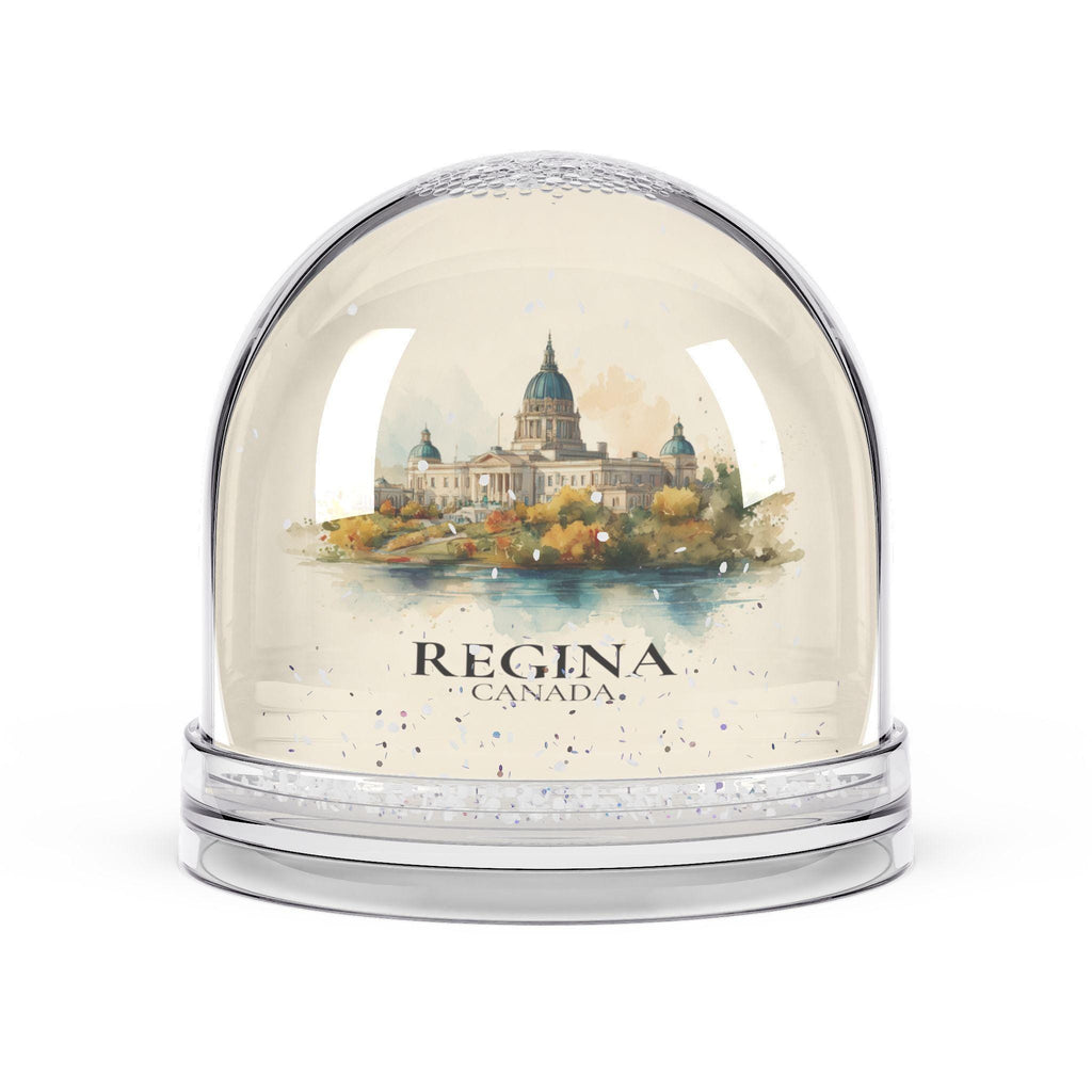 Regina Canada Saskatchewan Snow Globe, Personalized Watercolor, Custom Travel Souvenir Keepsake City Dome