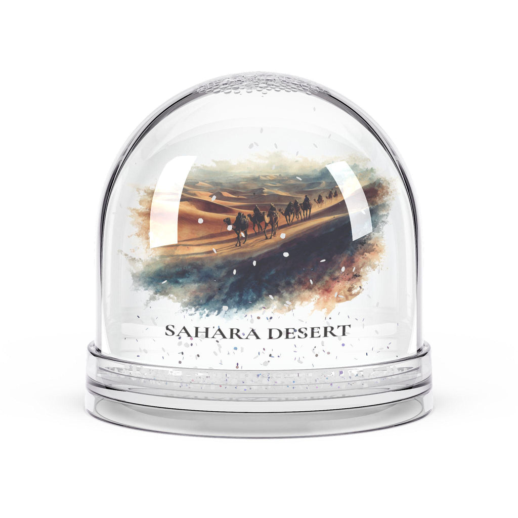 Sahara Desert Snow Globe, Personalized Watercolor, Custom Travel Souvenir Keepsake City Dome