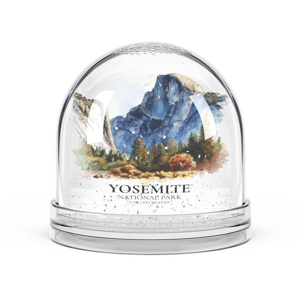 Yosemite National Park United States Snow Globe, Personalized Watercolor, Custom Travel Souvenir Keepsake City Dome