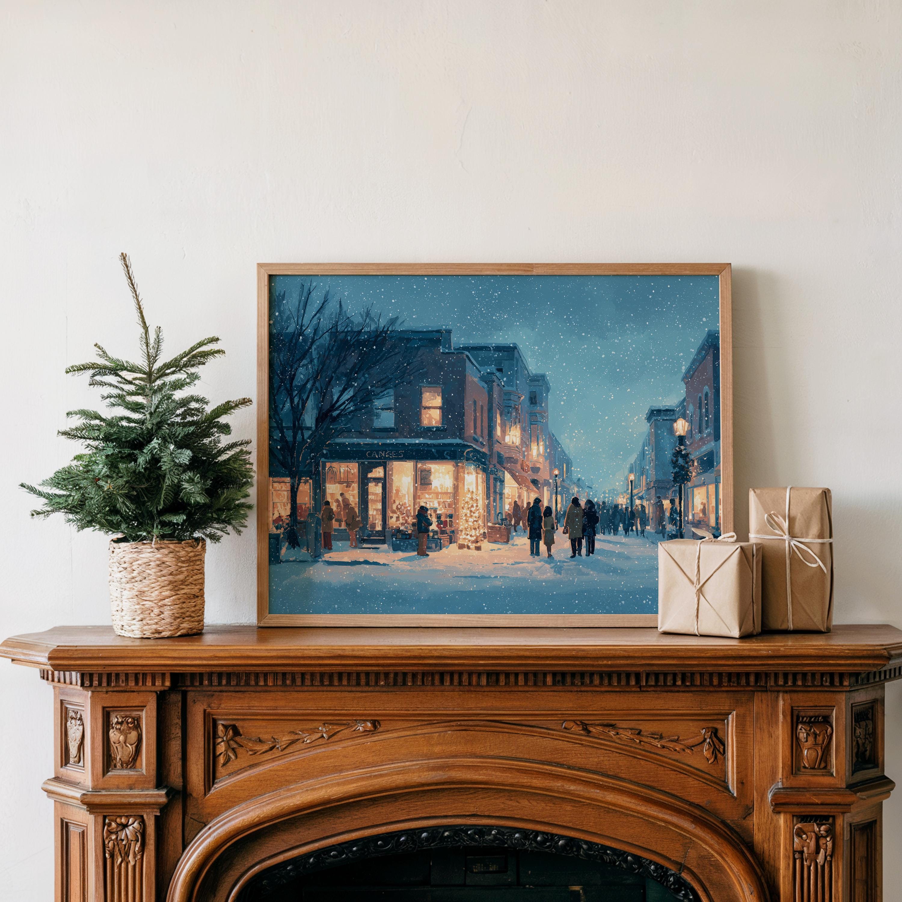 Richmond Virginia Christmas Wall Art, Custom Large Travel Poster Print, World Location Painting