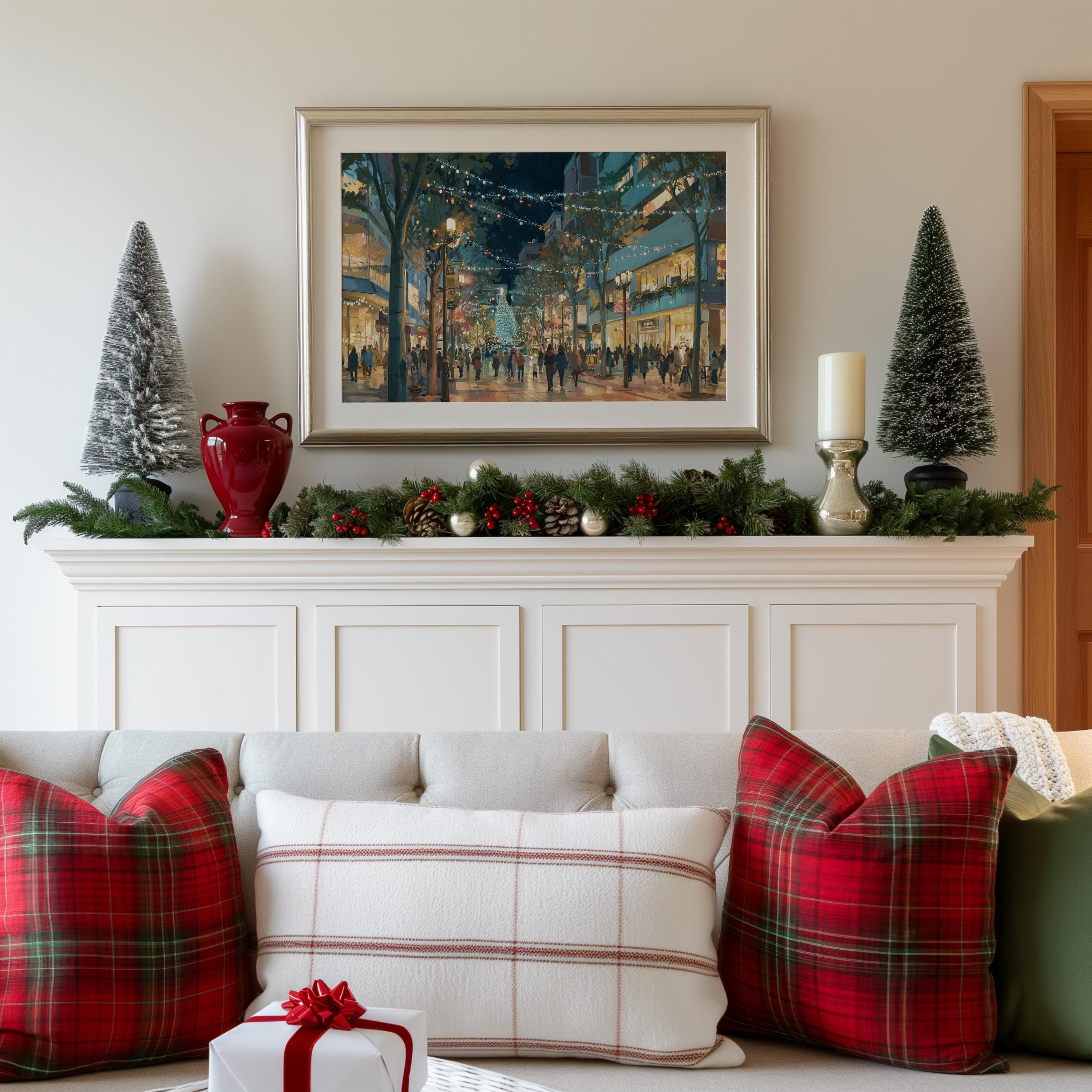 Fukuoka Japan Christmas Wall Art, Custom Large Travel Poster Print, World Location Painting