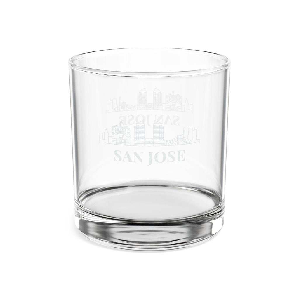 Engraved SAN JOSE Whiskey Glass, Personalized Dad Rocks Glass, Custom Etched Skyline Gift Souvenir