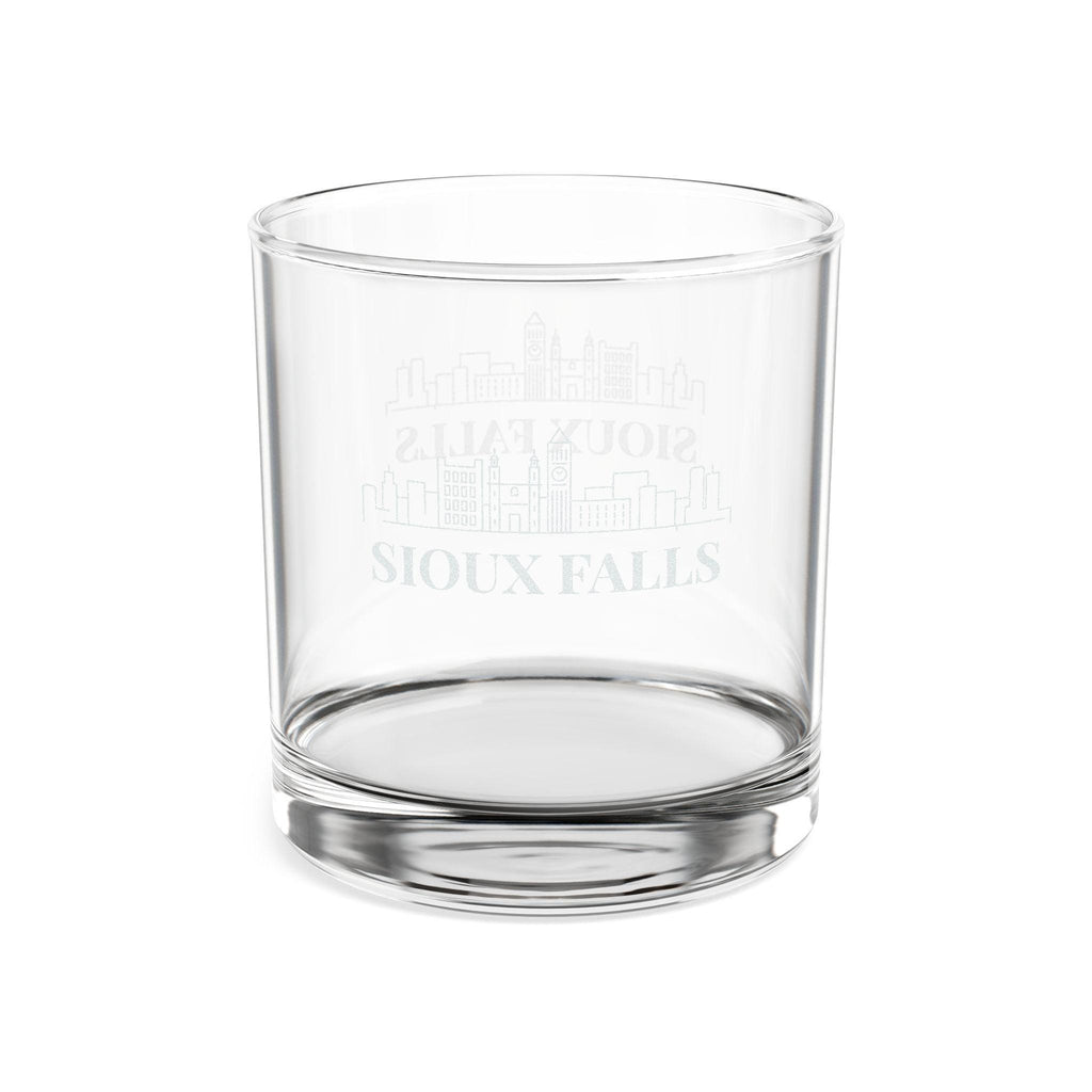 Engraved SIOUX FALLS Whiskey Glass, Personalized Dad Rocks Glass, Custom Etched Skyline Gift Souvenir