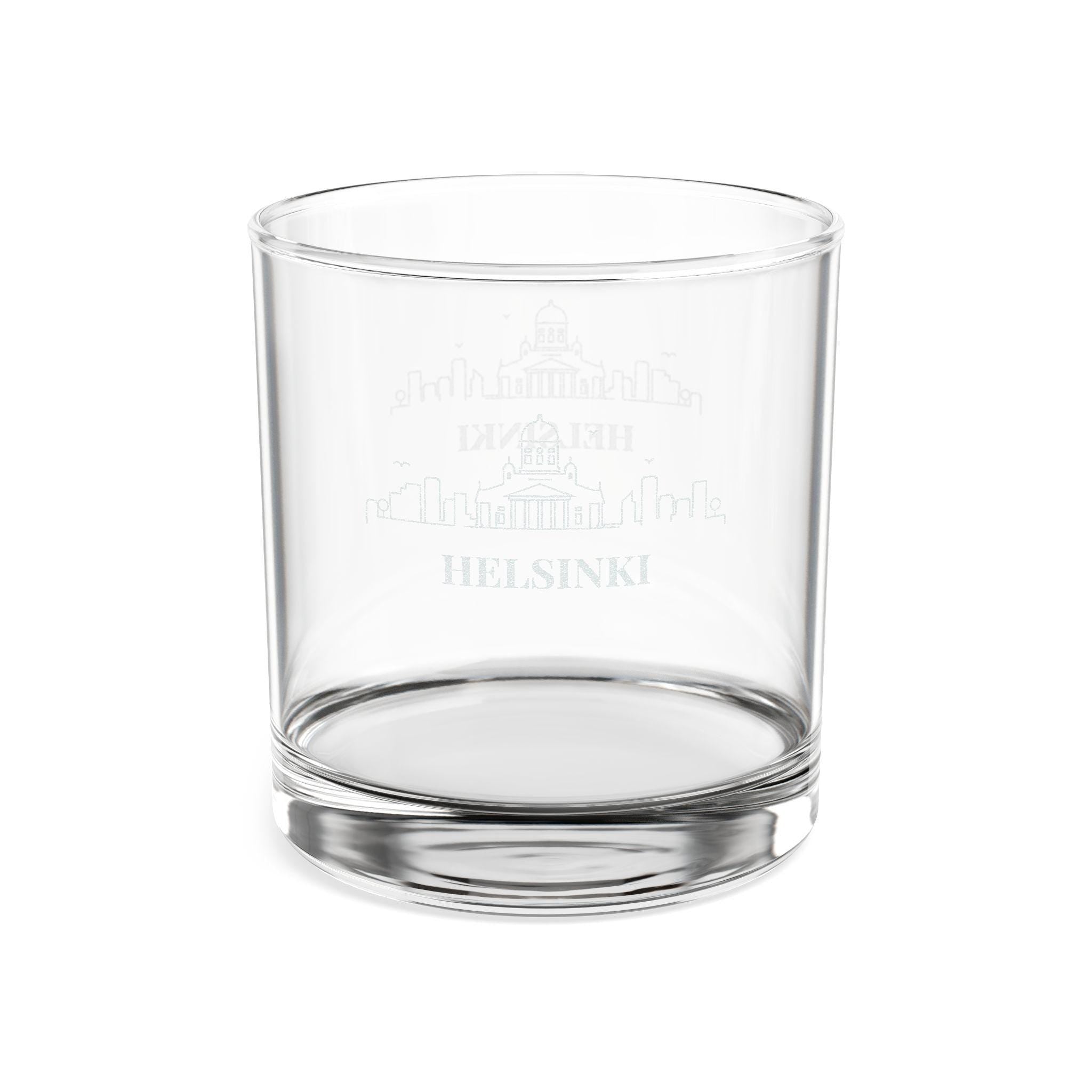 Engraved HELSINKI Whiskey Glass, Personalized Dad Rocks Glass, Custom Etched Skyline Gift Souvenir