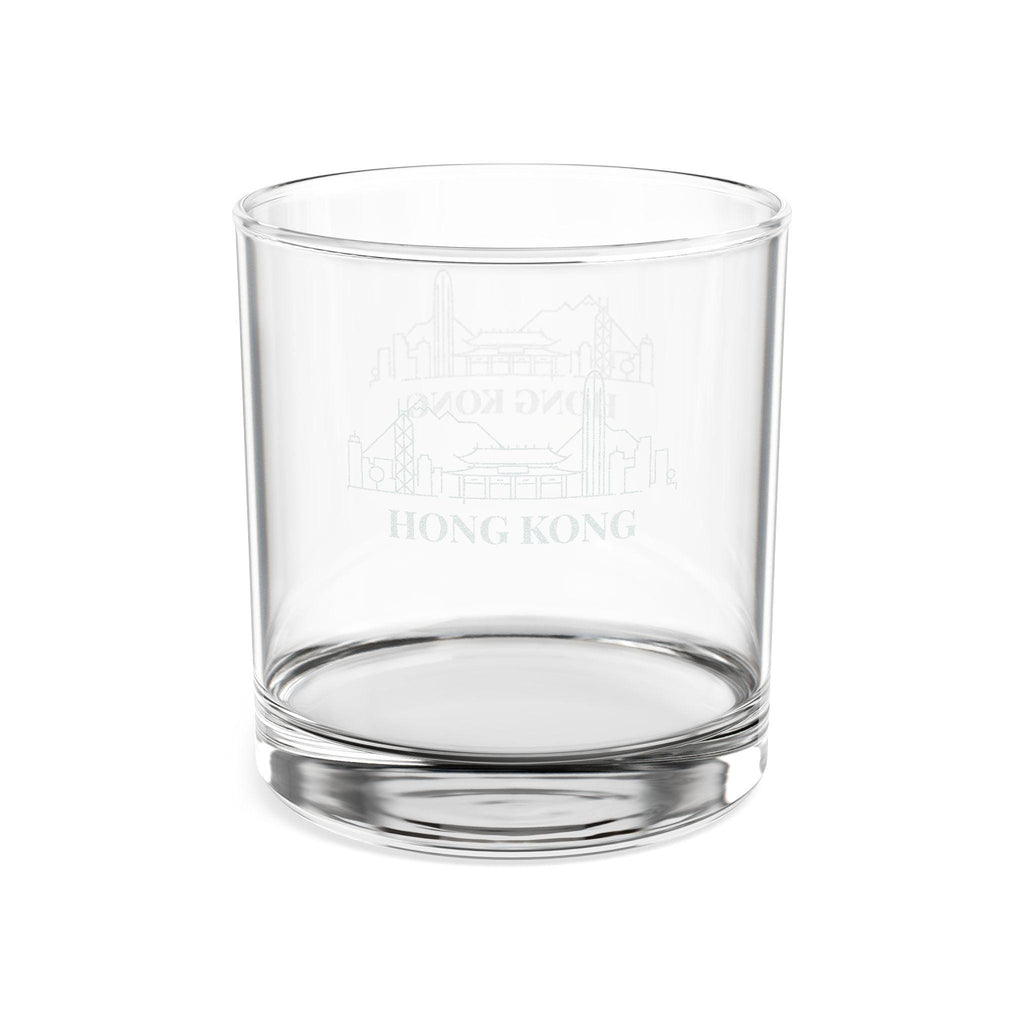 Engraved HONG KONG Whiskey Glass, Personalized Dad Rocks Glass, Custom Etched Skyline Gift Souvenir