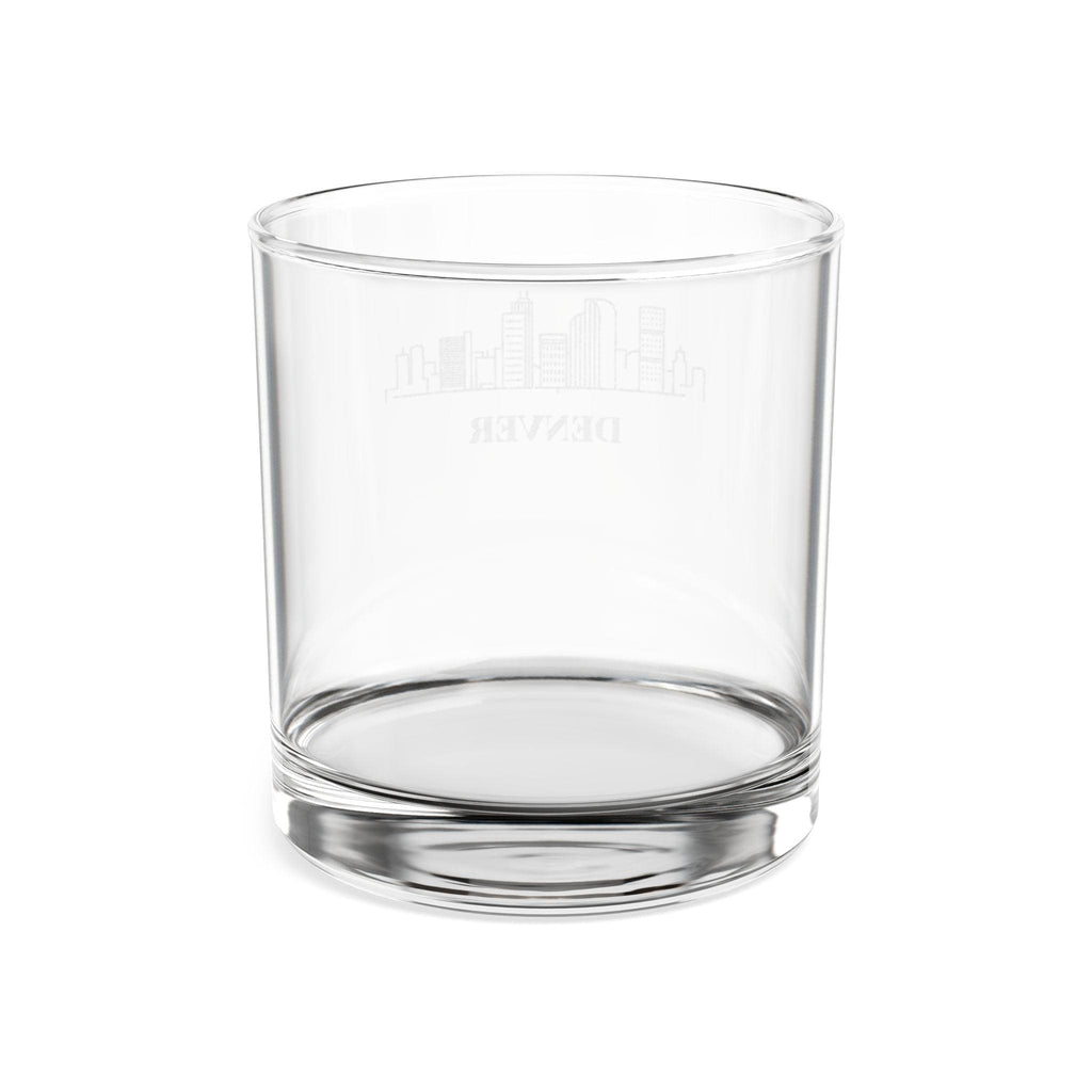 Engraved DENVER Whiskey Glass, Personalized Dad Rocks Glass, Custom Etched Skyline Gift Souvenir