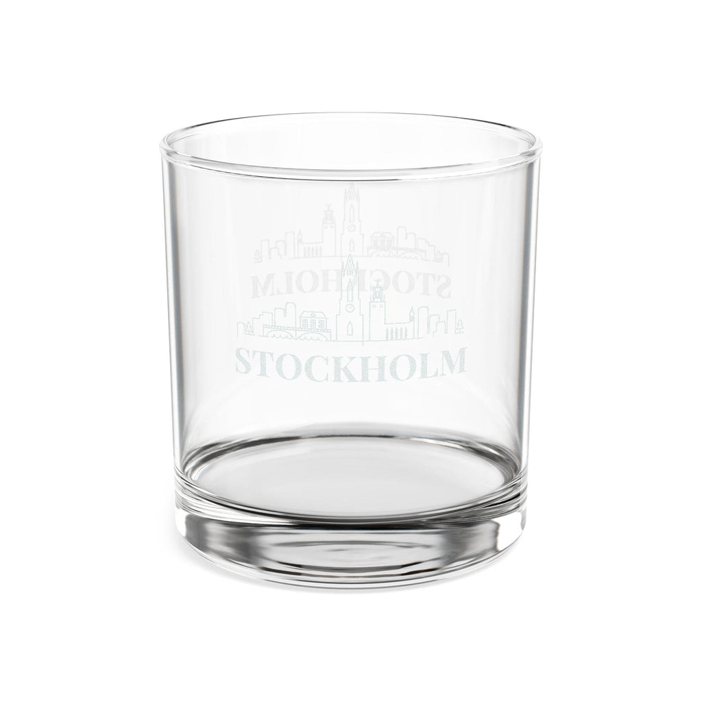 Engraved STOCKHOLM Whiskey Glass, Personalized Dad Rocks Glass, Custom Etched Skyline Gift Souvenir
