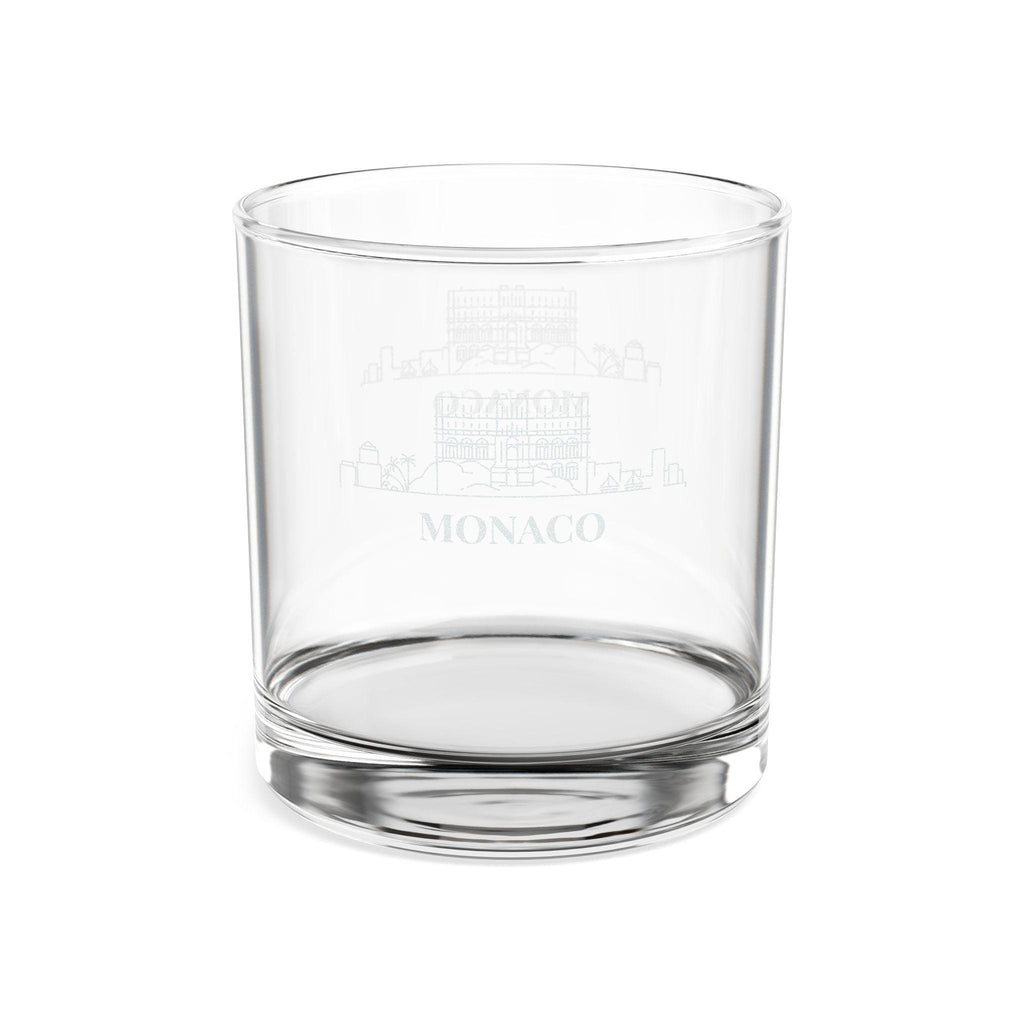 Engraved MONACO Whiskey Glass, Personalized Dad Rocks Glass, Custom Etched Skyline Gift Souvenir