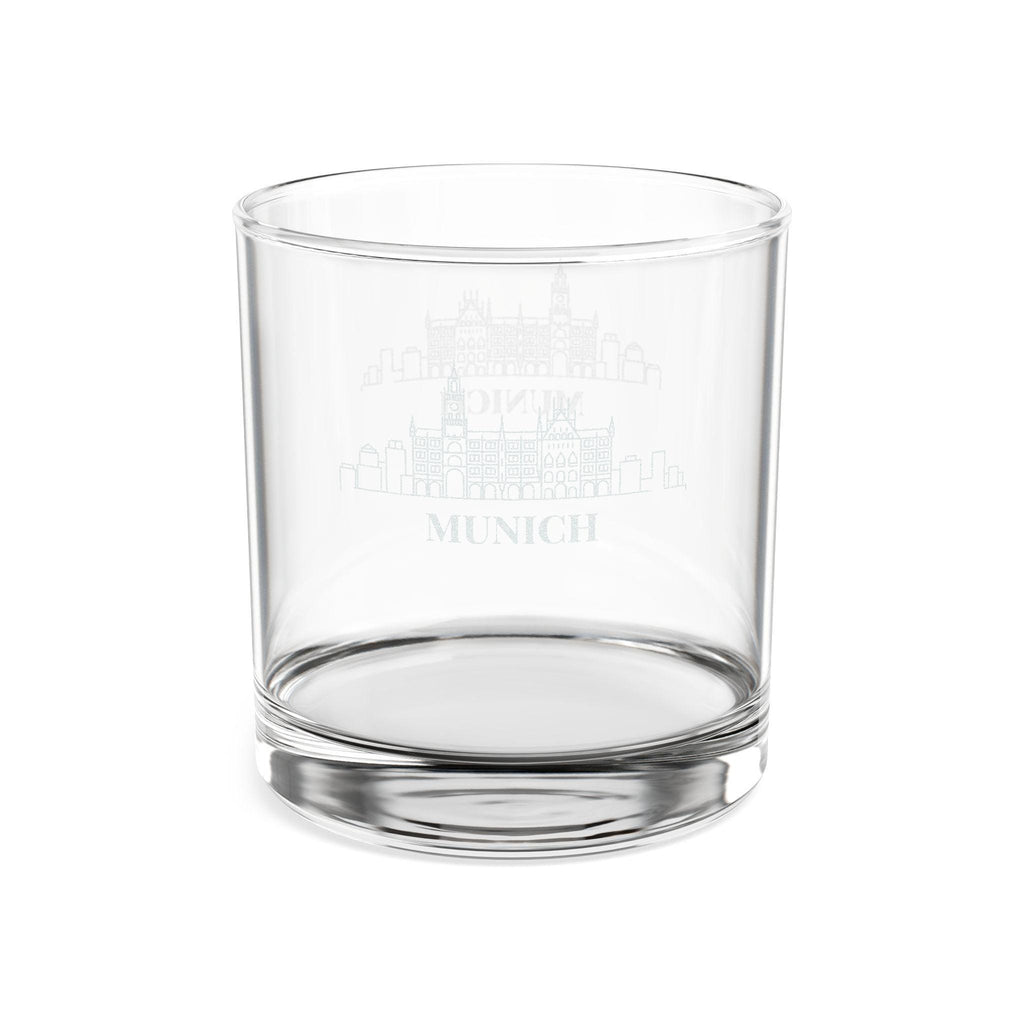Engraved MUNICH Whiskey Glass, Personalized Dad Rocks Glass, Custom Etched Skyline Gift Souvenir