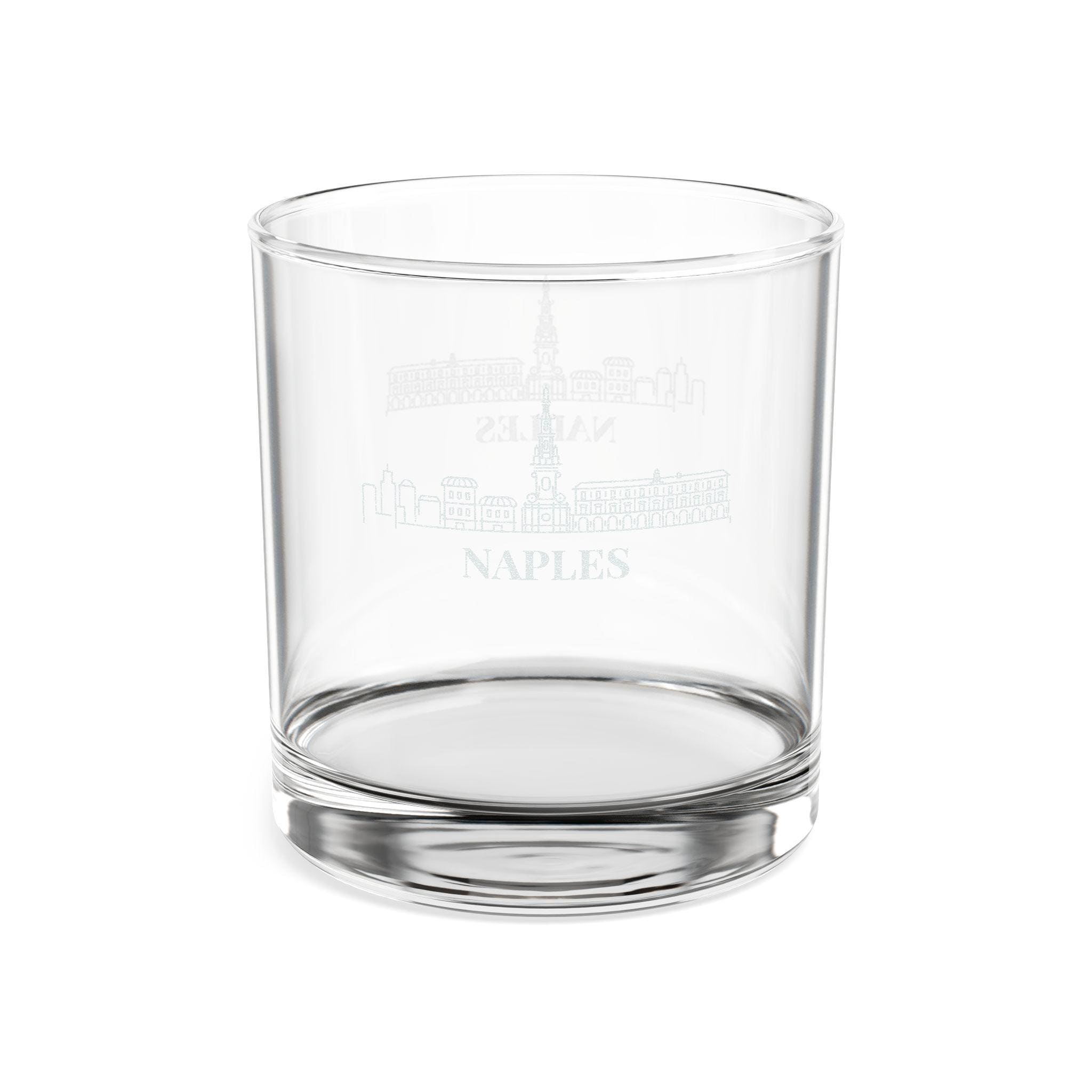 Engraved NAPLES Whiskey Glass, Personalized Dad Rocks Glass, Custom Etched Skyline Gift Souvenir