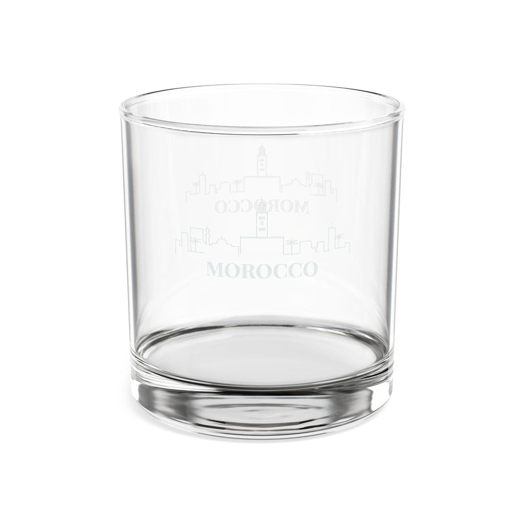 Engraved MOROCCO Whiskey Glass, Personalized Dad Rocks Glass, Custom Etched Skyline Gift Souvenir