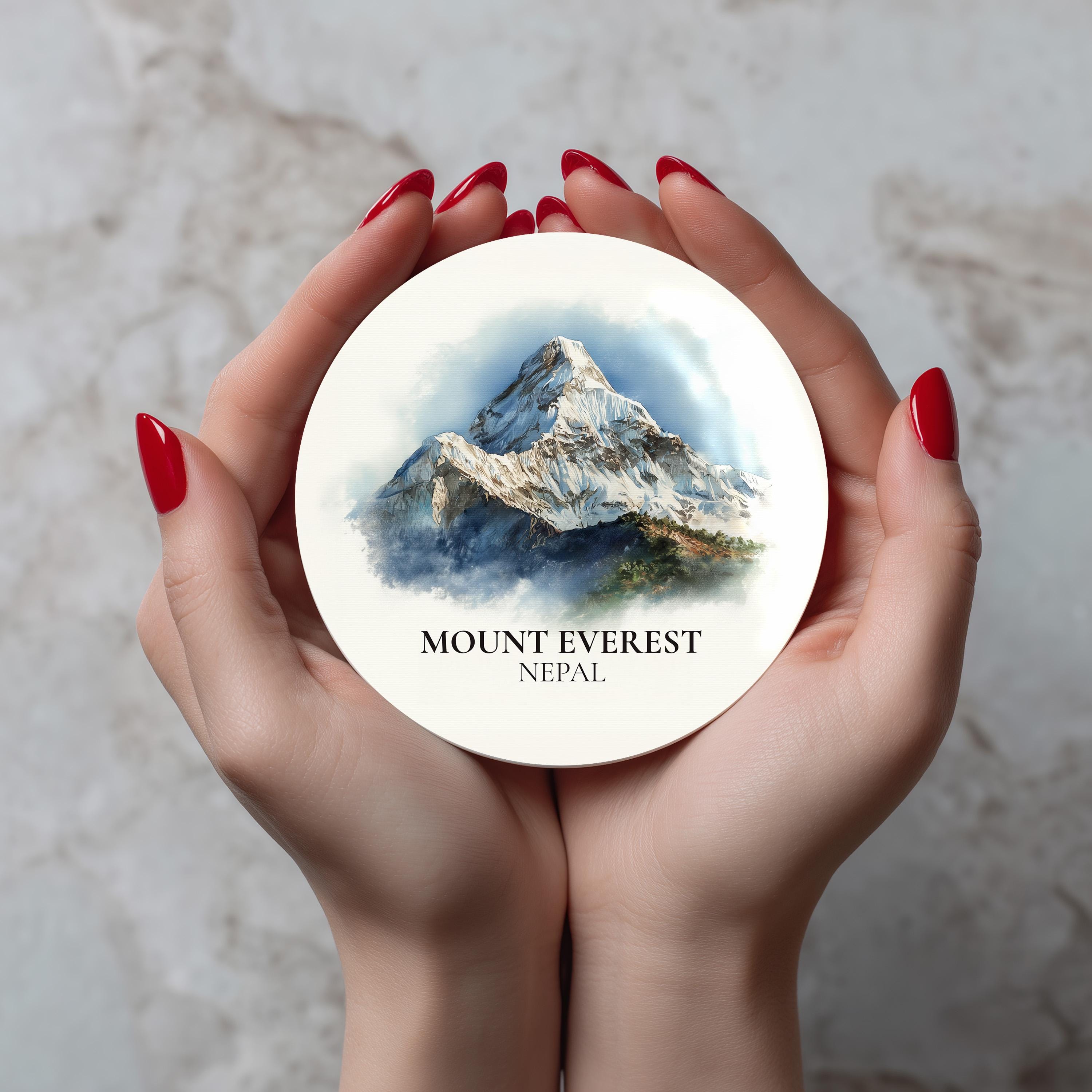 Mount Cook New Zealand Coaster, Watercolor Personalized Painting, Travel Gift Souvenir, Home Decor, Ceramic Set