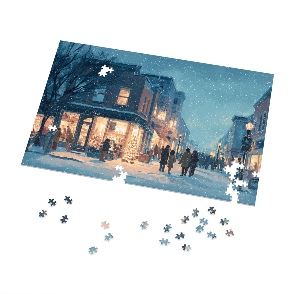 Richmond Virginia Christmas Puzzle, Personalized Gift Festive Market, Travel Keepsake, Family Holiday Souvenir