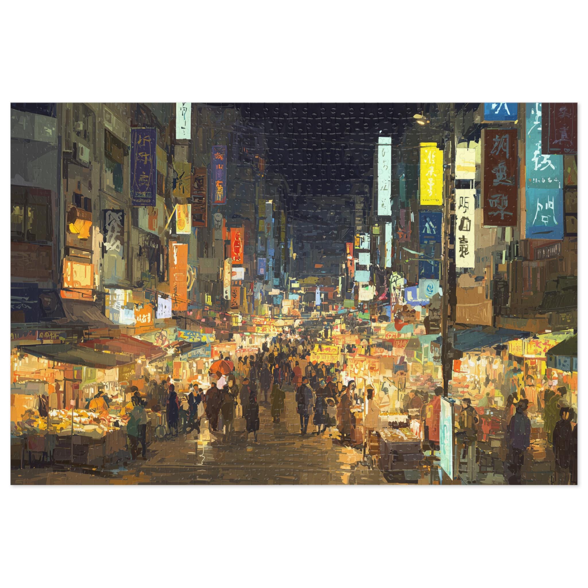 Taipei Taiwan Christmas Puzzle, Personalized Gift Festive Market, Travel Keepsake, Family Holiday Souvenir