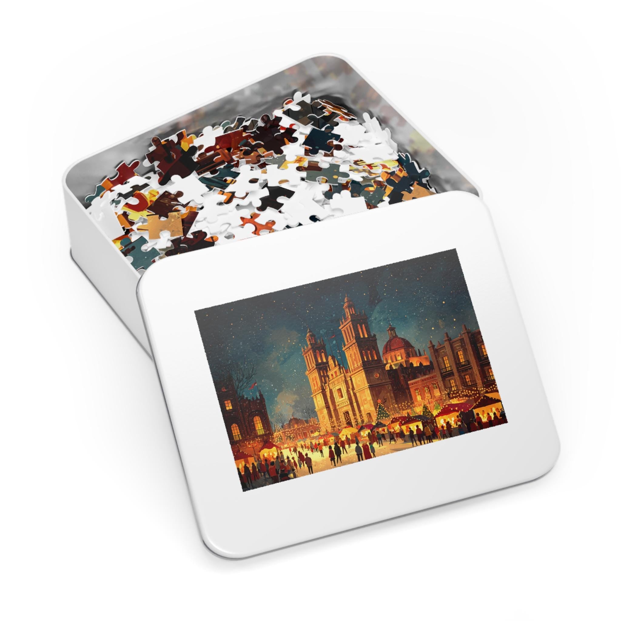 Mexico City Mexico Christmas Puzzle, Personalized Gift Festive Market, Travel Keepsake, Family Holiday Souvenir