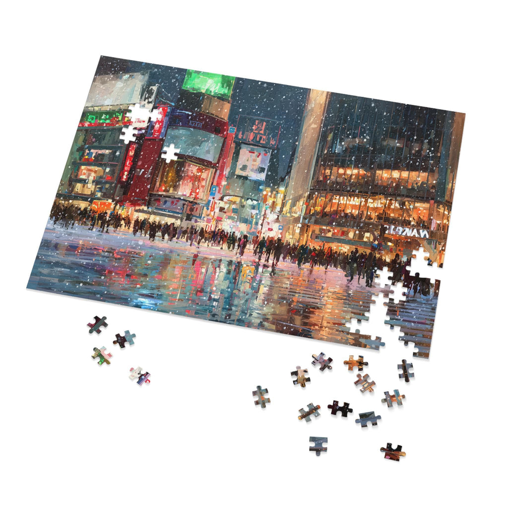 Tokyo Japan Christmas Puzzle, Personalized Gift Festive Market, Travel Keepsake, Family Holiday Souvenir