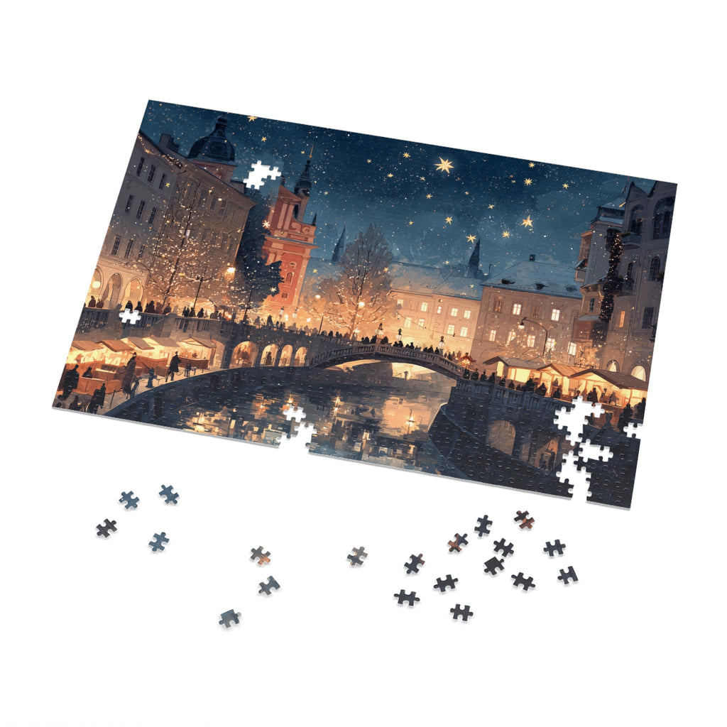 Ljubljana Slovenia Christmas Puzzle, Personalized Gift Festive Market, Travel Keepsake, Family Holiday Souvenir
