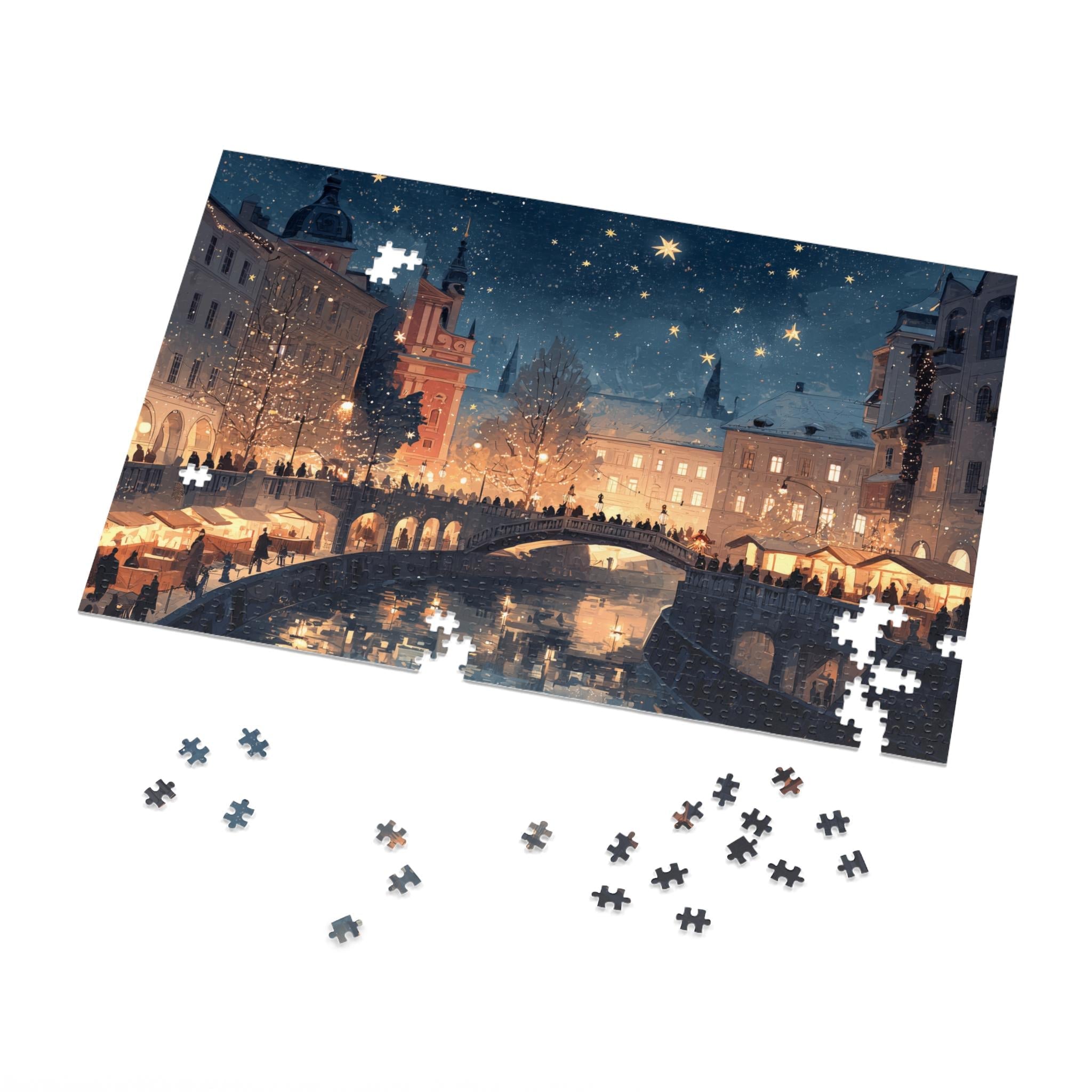 Ljubljana Slovenia Christmas Puzzle, Personalized Gift Festive Market, Travel Keepsake, Family Holiday Souvenir