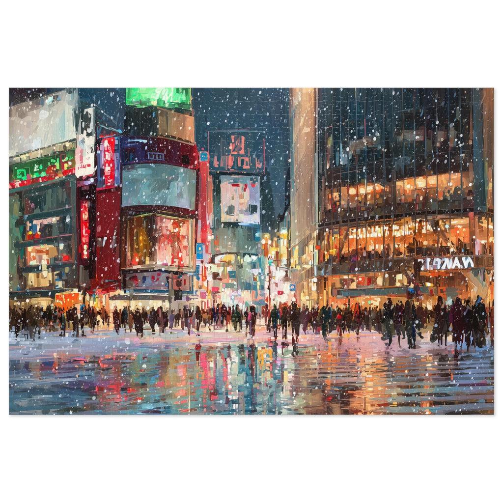 Tokyo Japan Christmas Puzzle, Personalized Gift Festive Market, Travel Keepsake, Family Holiday Souvenir