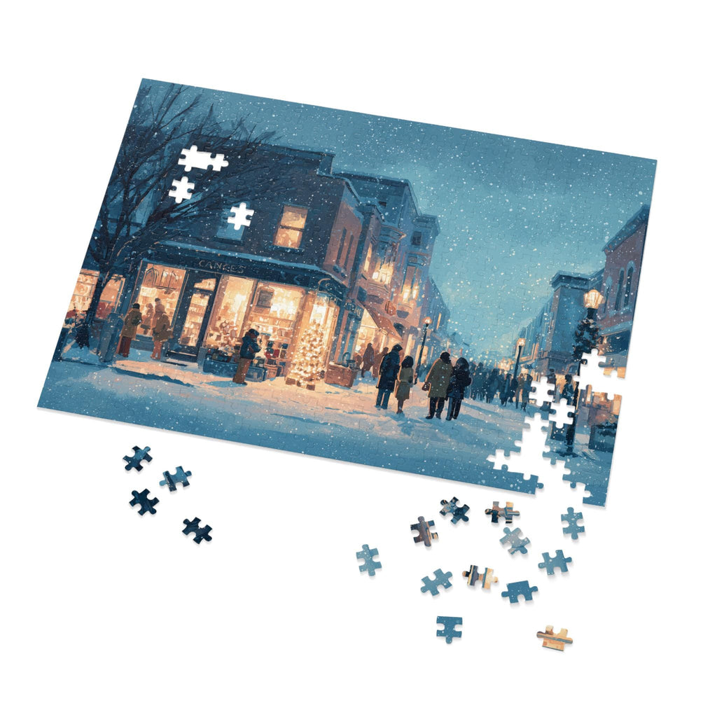Richmond Virginia Christmas Puzzle, Personalized Gift Festive Market, Travel Keepsake, Family Holiday Souvenir