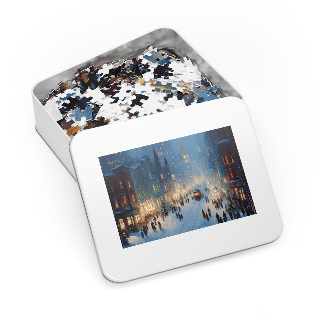 Louisville Kentucky Christmas Puzzle, Personalized Gift Festive Market, Travel Keepsake, Family Holiday Souvenir