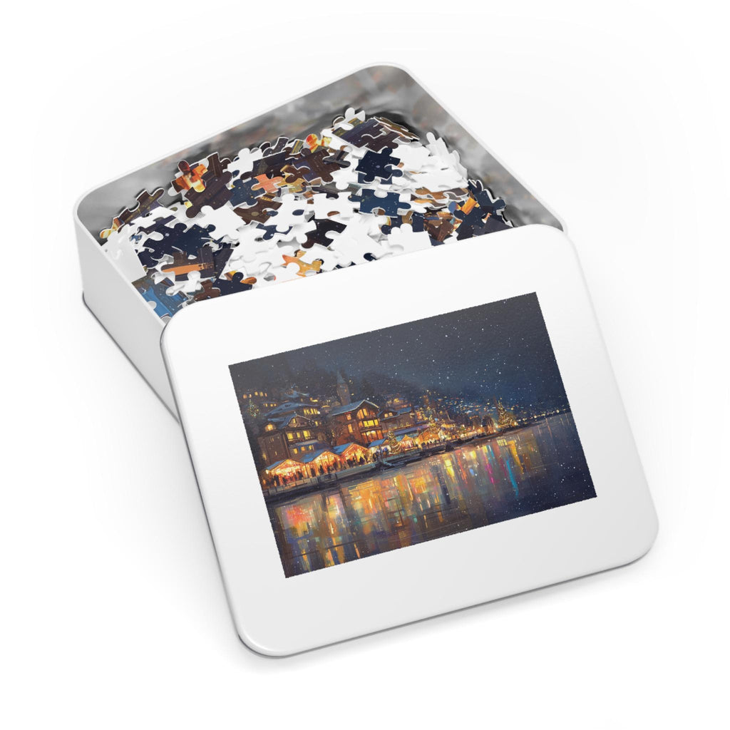 Montreux Switzerland Christmas Puzzle, Personalized Gift Festive Market, Travel Keepsake, Family Holiday Souvenir