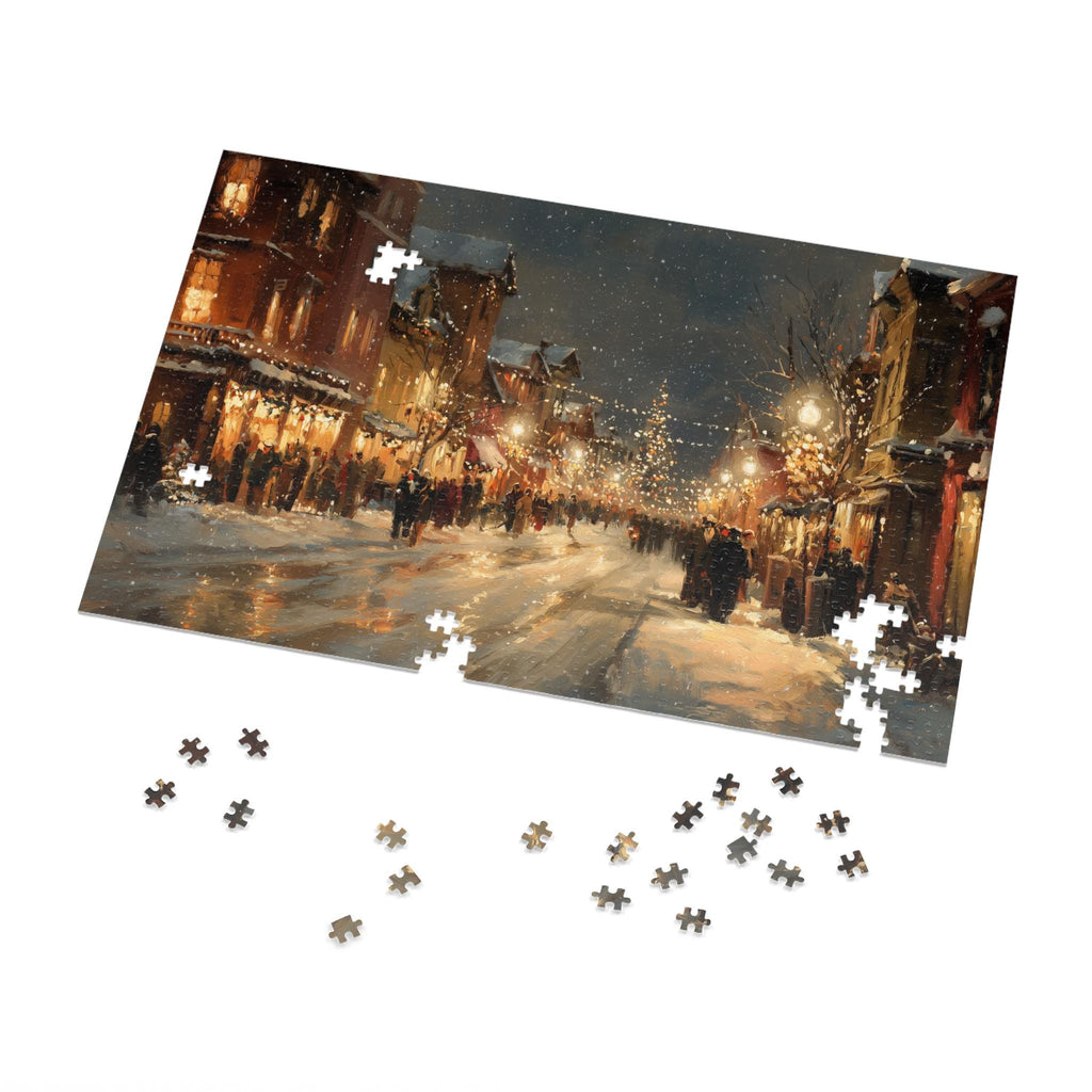 Columbus Ohio Christmas Puzzle, Personalized Gift Festive Market, Travel Keepsake, Family Holiday Souvenir