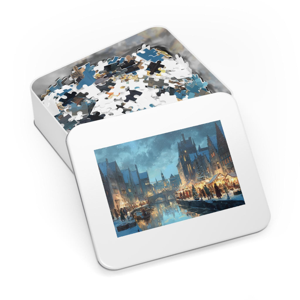 Ghent  Belgium Christmas Puzzle, Personalized Gift Festive Market, Travel Keepsake, Family Holiday Souvenir