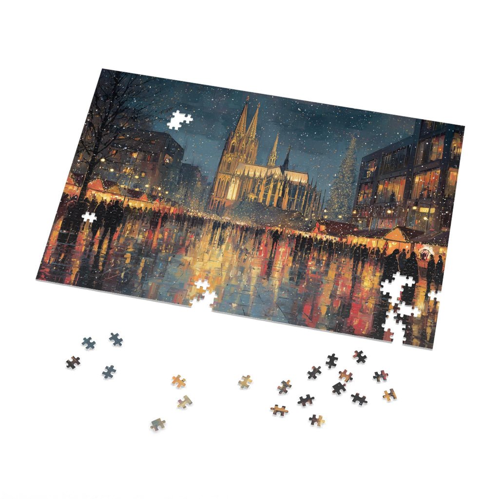 Cologne Germany Christmas Puzzle, Personalized Gift Festive Market, Travel Keepsake, Family Holiday Souvenir