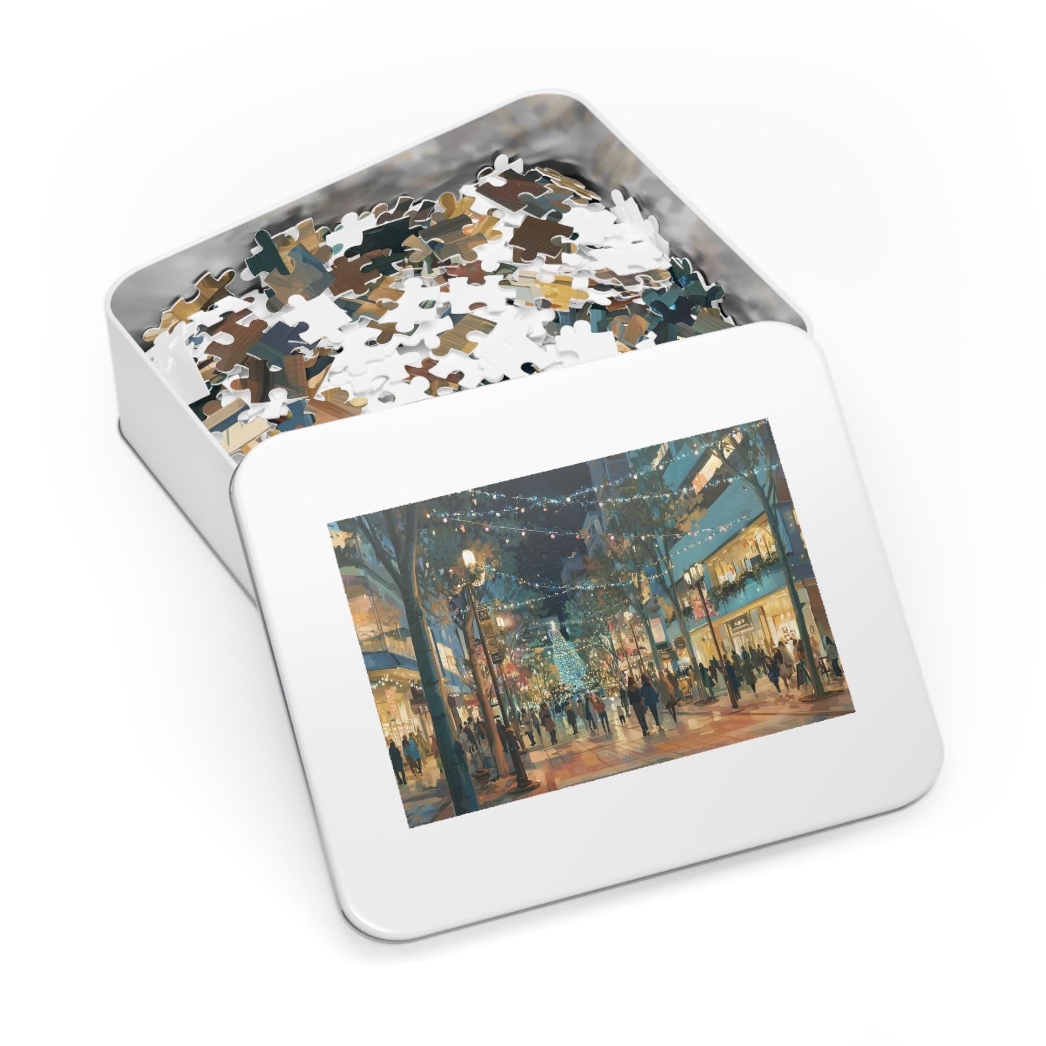 Fukuoka Japan Christmas Puzzle, Personalized Gift Festive Market, Travel Keepsake, Family Holiday Souvenir