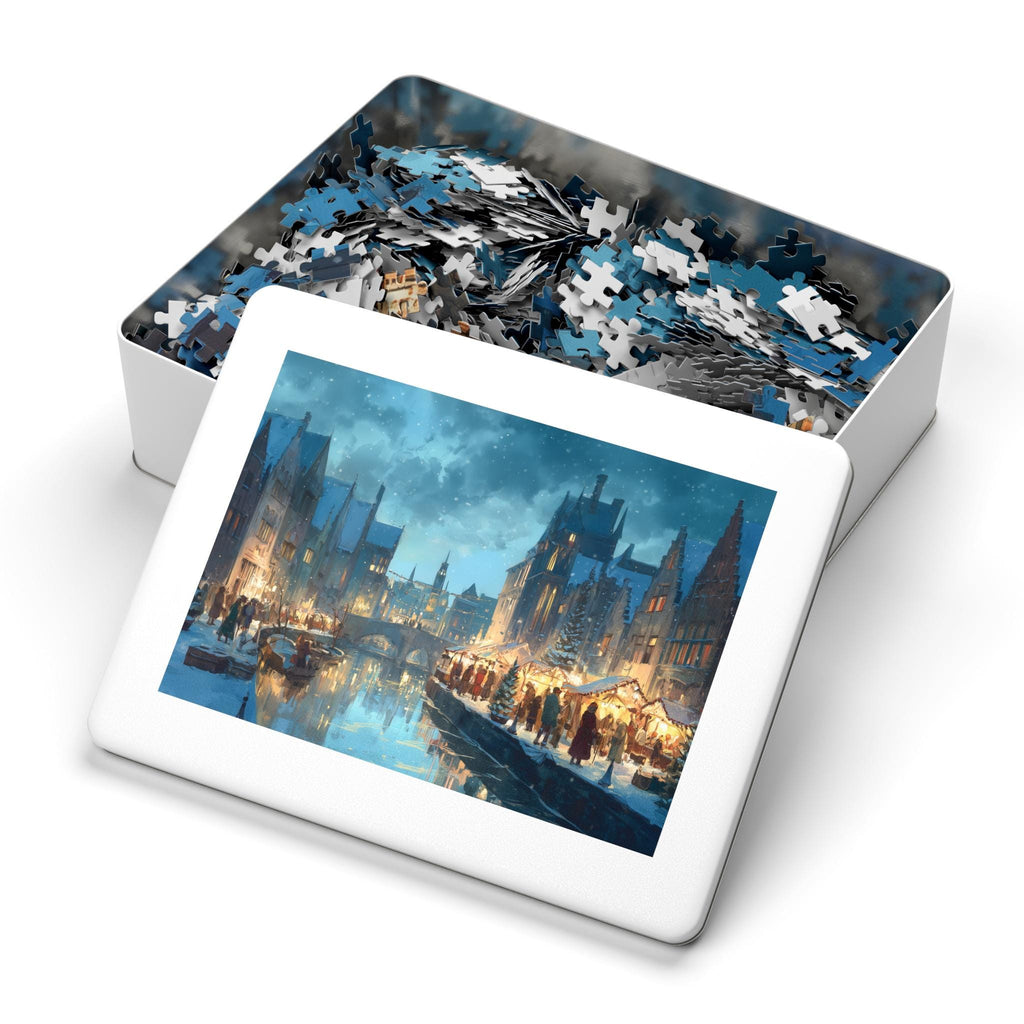 Ghent  Belgium Christmas Puzzle, Personalized Gift Festive Market, Travel Keepsake, Family Holiday Souvenir