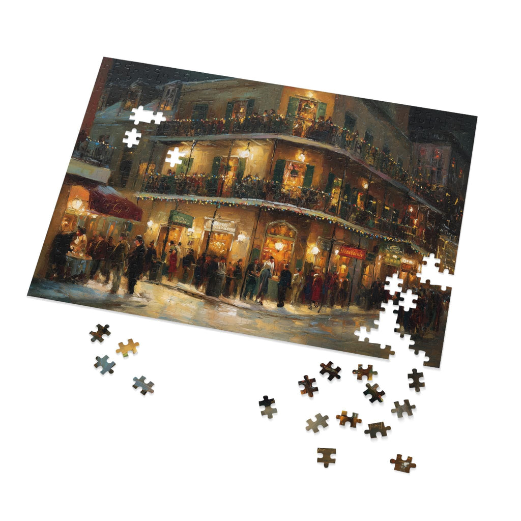 New Orleans Louisiana Christmas Puzzle, Personalized Gift Festive Market, Travel Keepsake, Family Holiday Souvenir