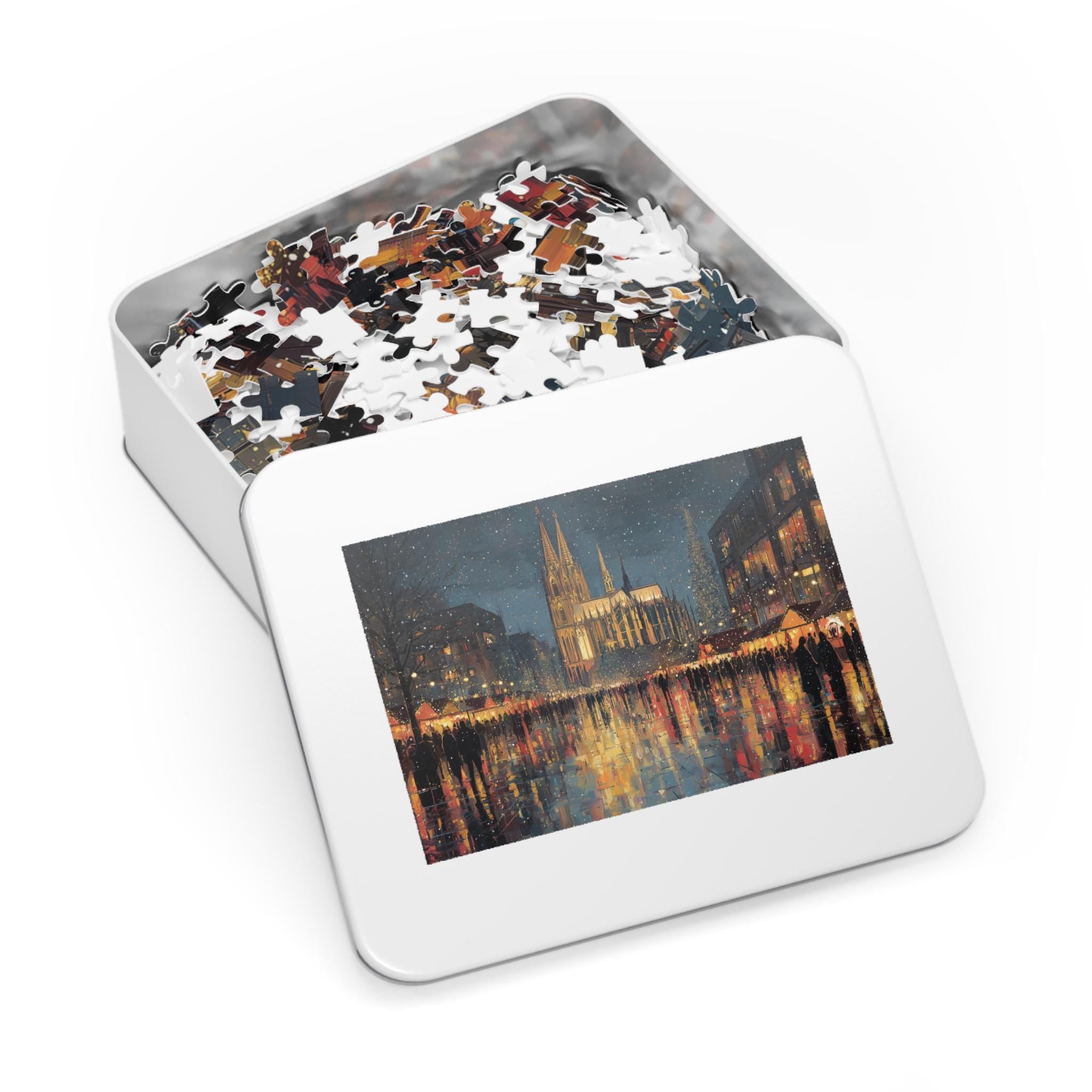 Cologne Germany Christmas Puzzle, Personalized Gift Festive Market, Travel Keepsake, Family Holiday Souvenir