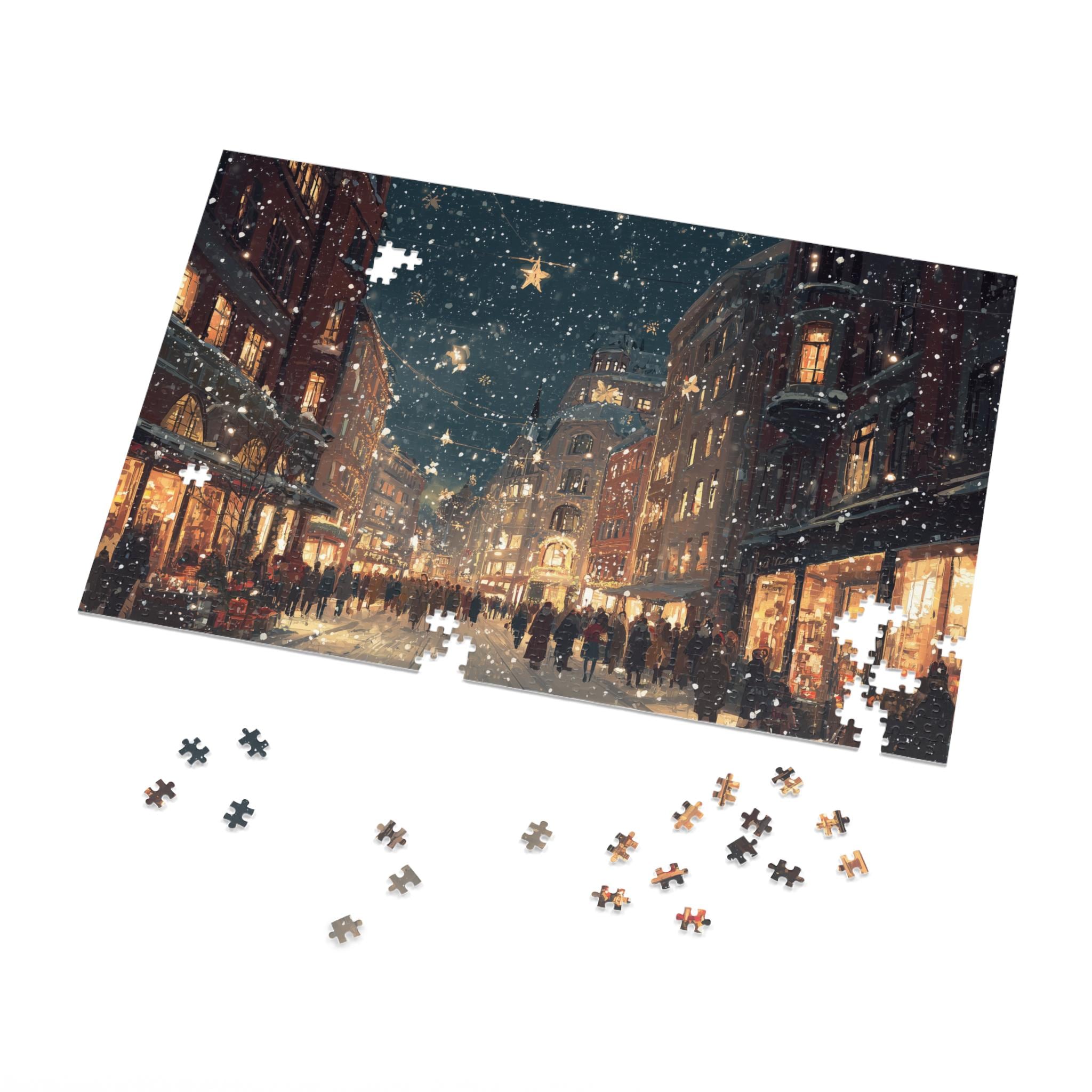 Oslo Norway Christmas Puzzle, Personalized Gift Festive Market, Travel Keepsake, Family Holiday Souvenir
