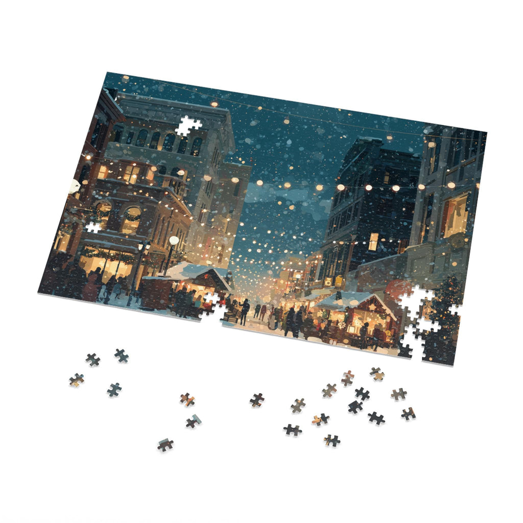 Winnipeg Canada Christmas Puzzle, Personalized Gift Festive Market, Travel Keepsake, Family Holiday Souvenir