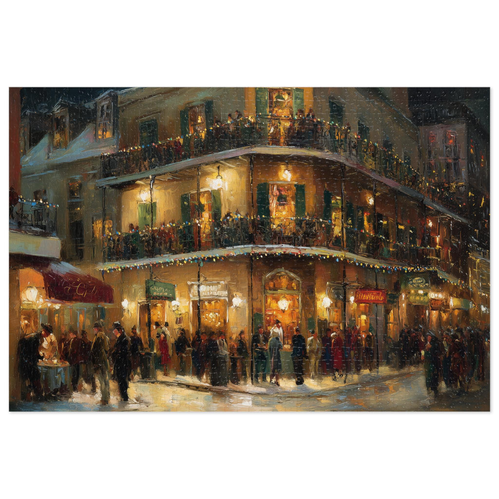 New Orleans Louisiana Christmas Puzzle, Personalized Gift Festive Market, Travel Keepsake, Family Holiday Souvenir