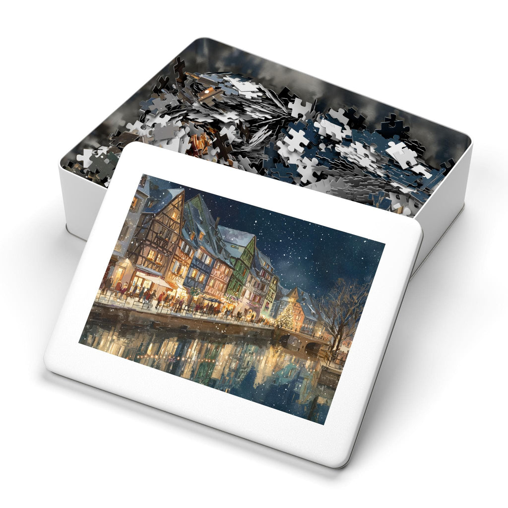 Colmar France Christmas Puzzle, Personalized Gift Festive Market, Travel Keepsake, Family Holiday Souvenir