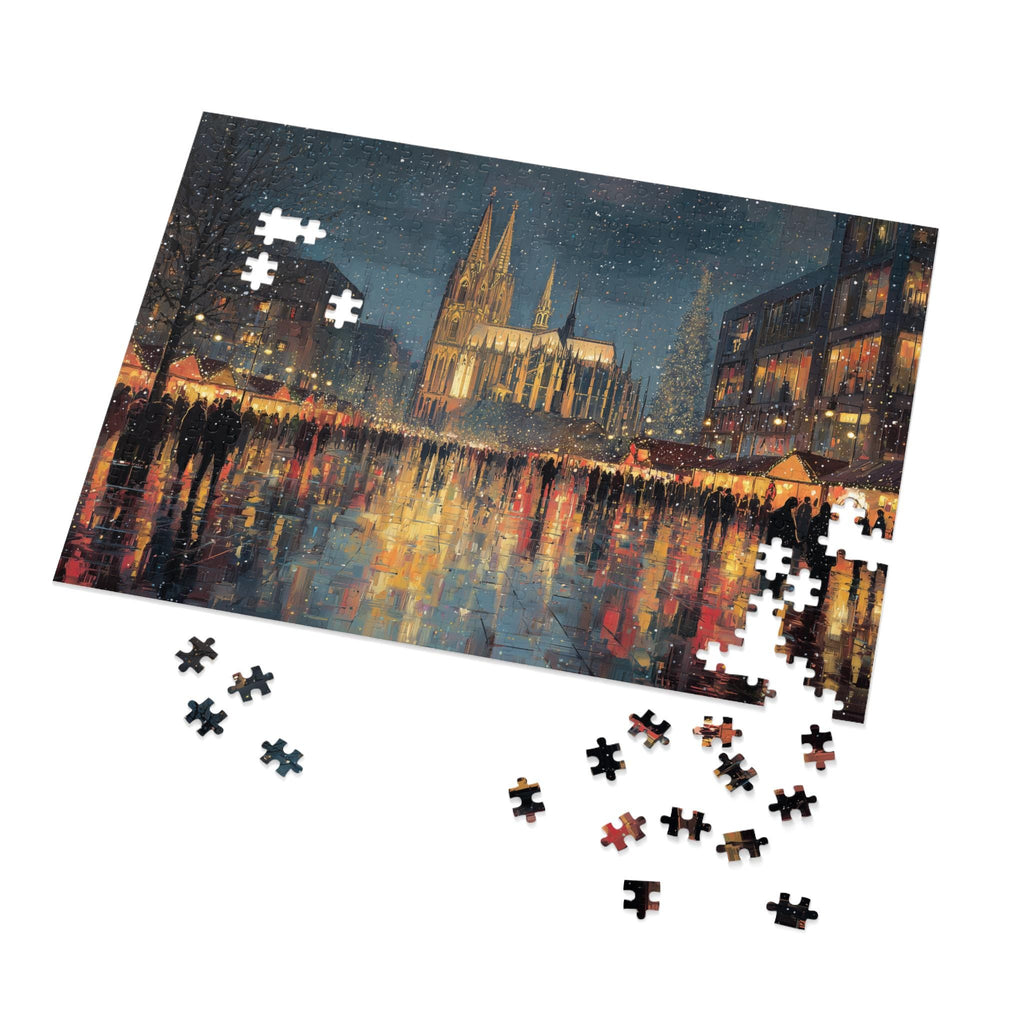 Cologne Germany Christmas Puzzle, Personalized Gift Festive Market, Travel Keepsake, Family Holiday Souvenir