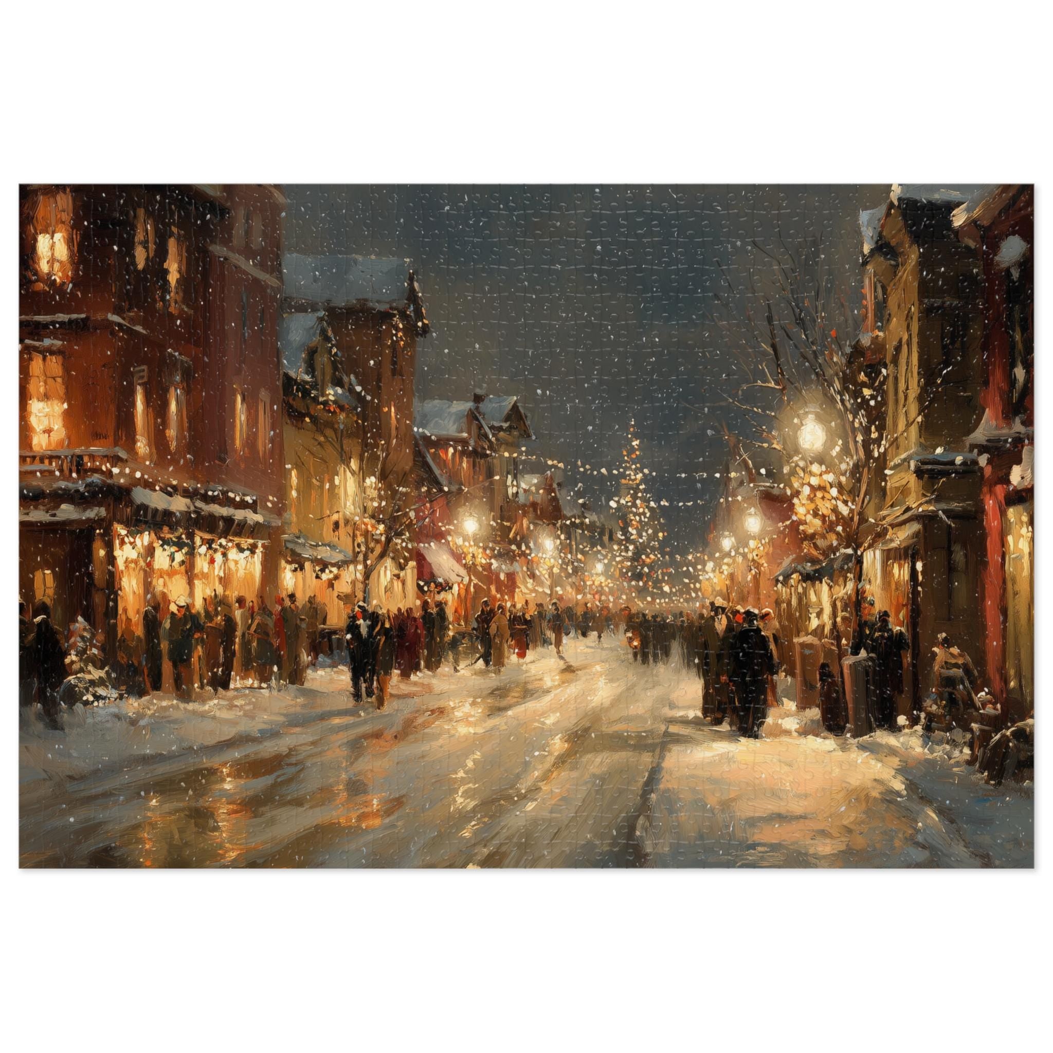 Columbus Ohio Christmas Puzzle, Personalized Gift Festive Market, Travel Keepsake, Family Holiday Souvenir