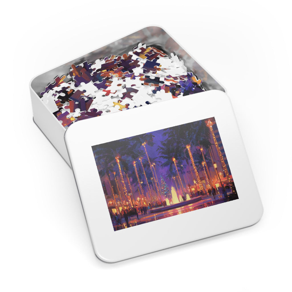 Orlando Florida Christmas Puzzle, Personalized Gift Festive Market, Travel Keepsake, Family Holiday Souvenir