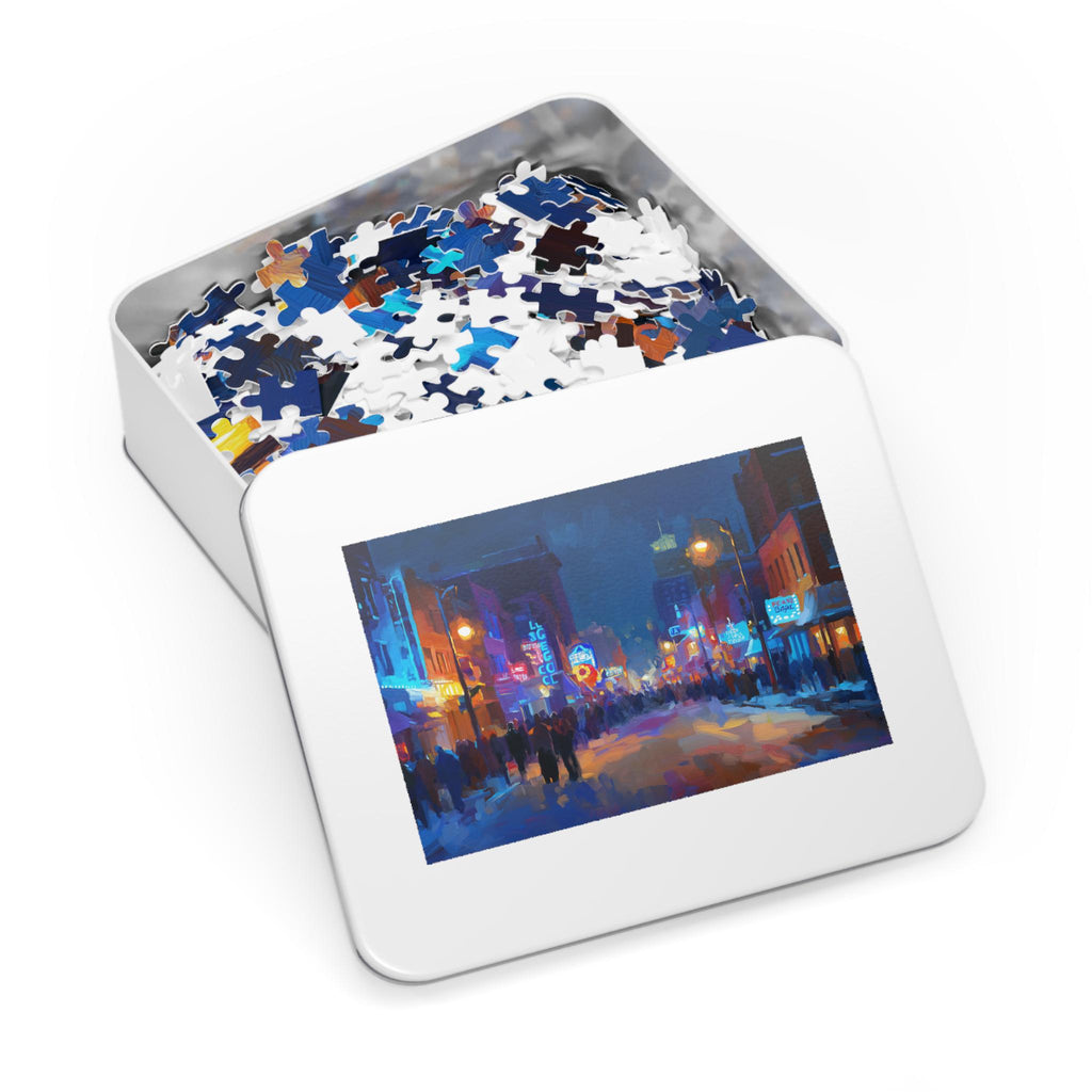 Memphis Tennessee Christmas Puzzle, Personalized Gift Festive Market, Travel Keepsake, Family Holiday Souvenir
