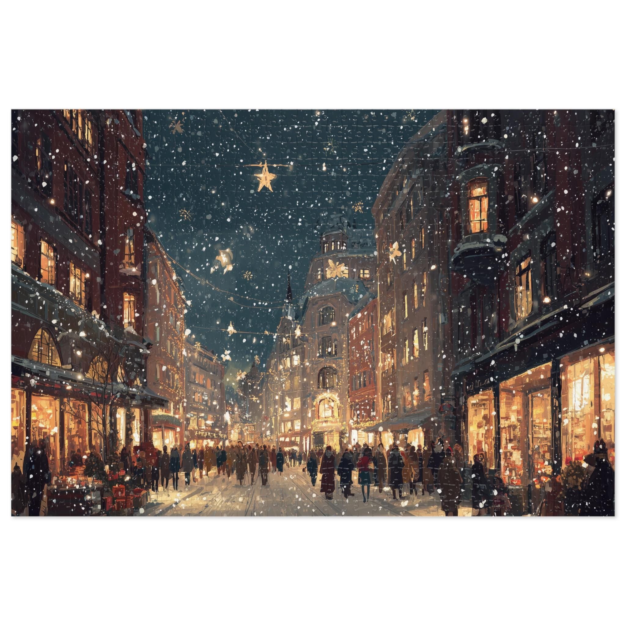 Oslo Norway Christmas Puzzle, Personalized Gift Festive Market, Travel Keepsake, Family Holiday Souvenir