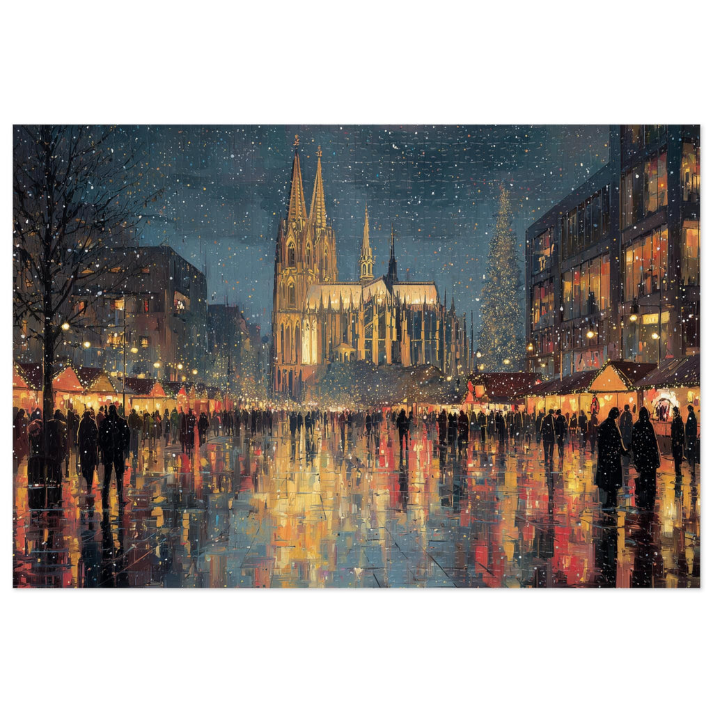 Cologne Germany Christmas Puzzle, Personalized Gift Festive Market, Travel Keepsake, Family Holiday Souvenir