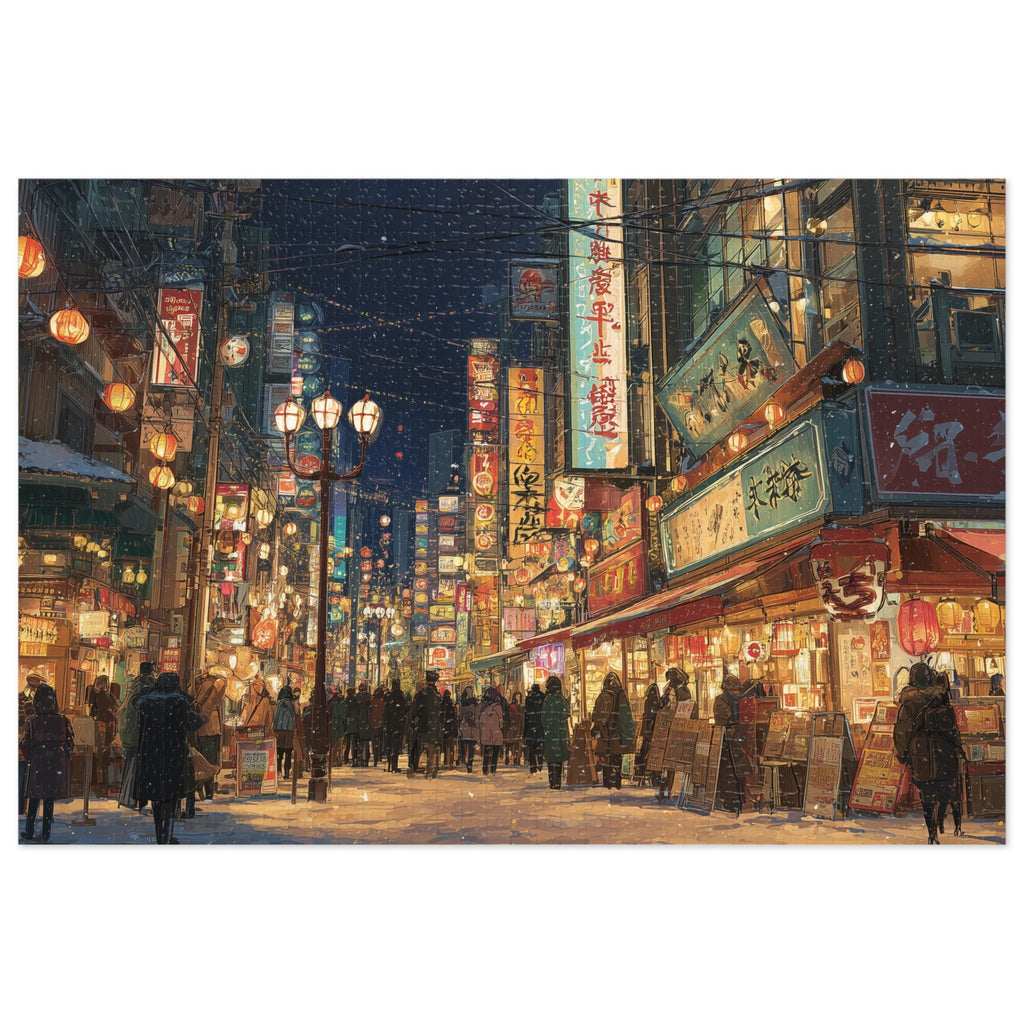 Osaka Christmas Puzzle, Personalized Gift Japan Festive Market, Travel Keepsake, Family Holiday Souvenir