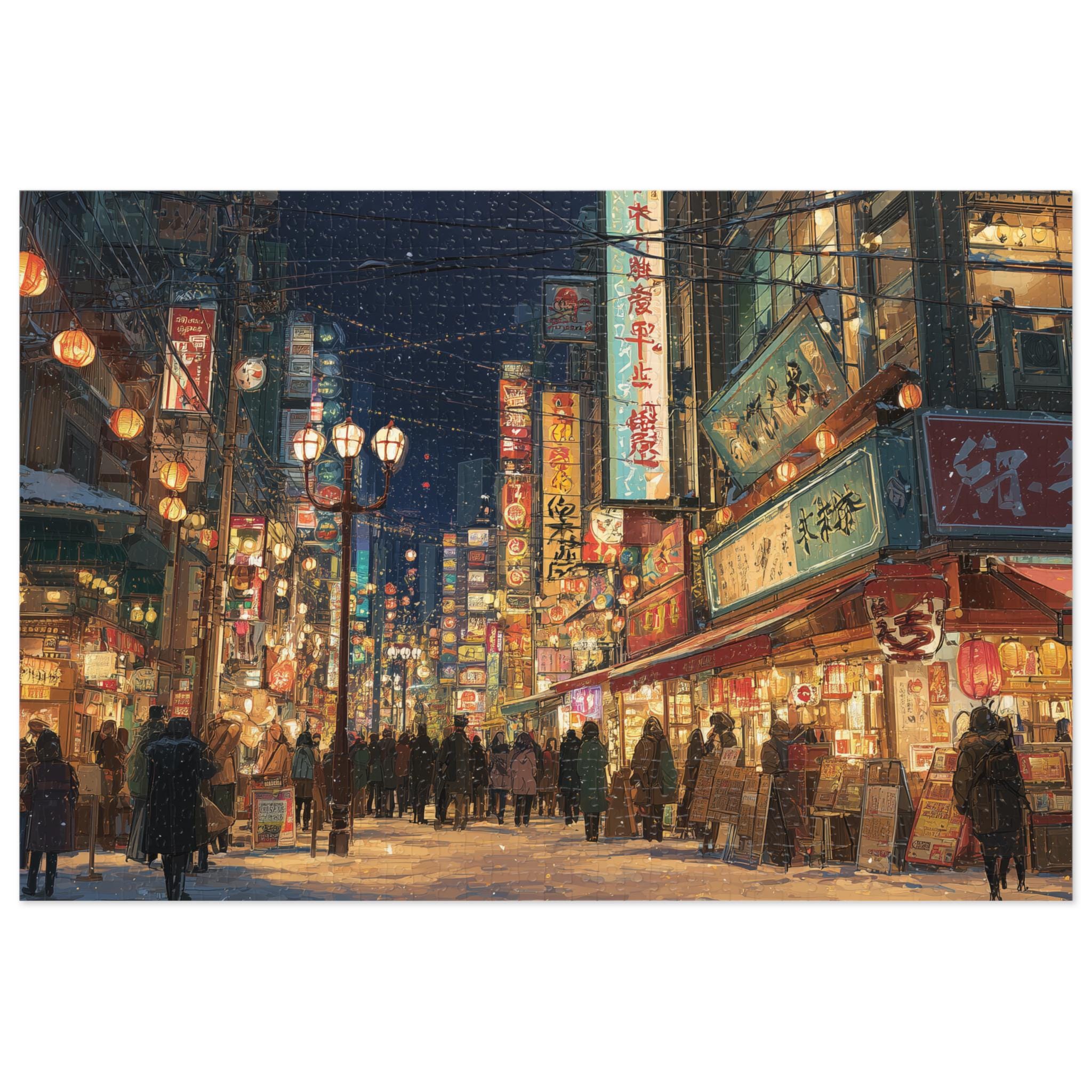 Osaka Christmas Puzzle, Personalized Gift Japan Festive Market, Travel Keepsake, Family Holiday Souvenir