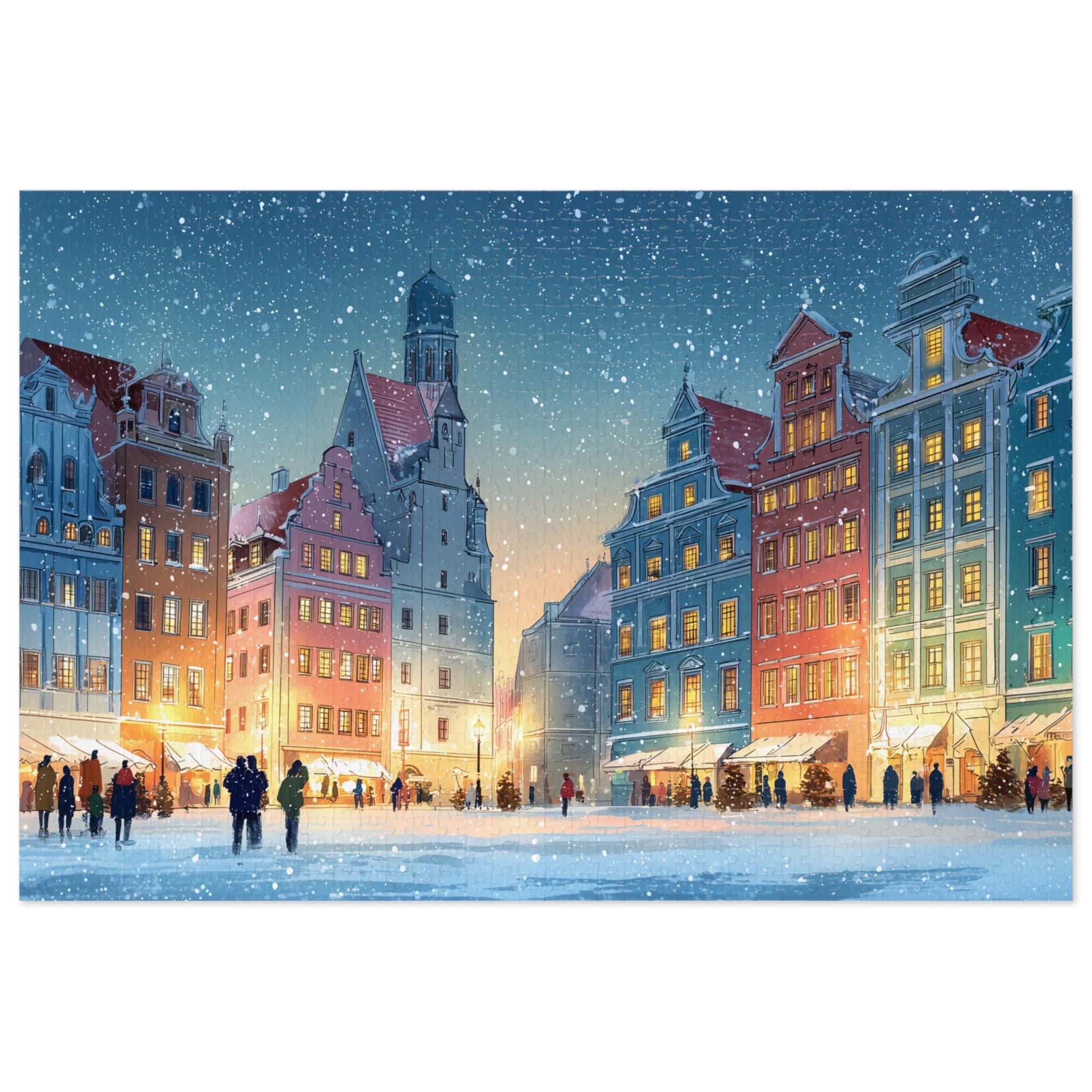 Wroclaw Poland Christmas Puzzle, Personalized Gift Festive Market, Travel Keepsake, Family Holiday Souvenir