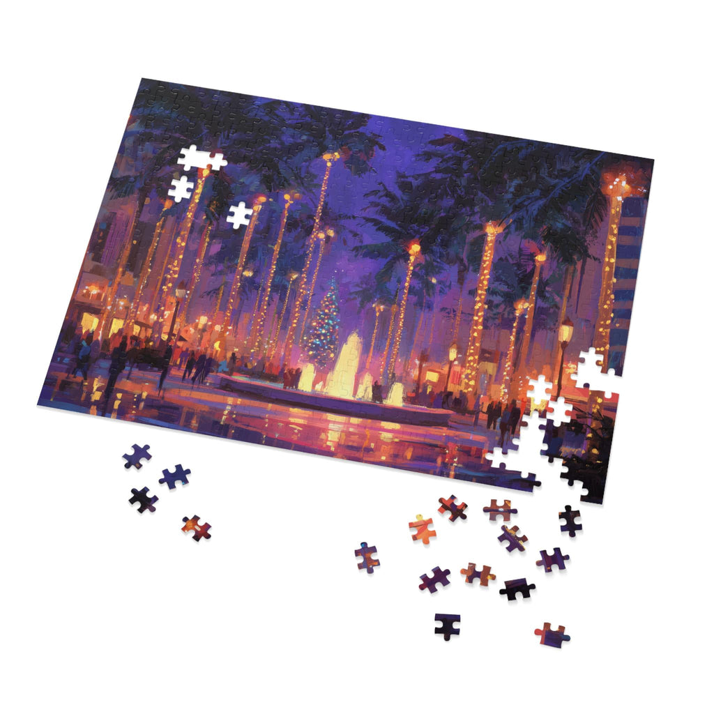 Orlando Florida Christmas Puzzle, Personalized Gift Festive Market, Travel Keepsake, Family Holiday Souvenir