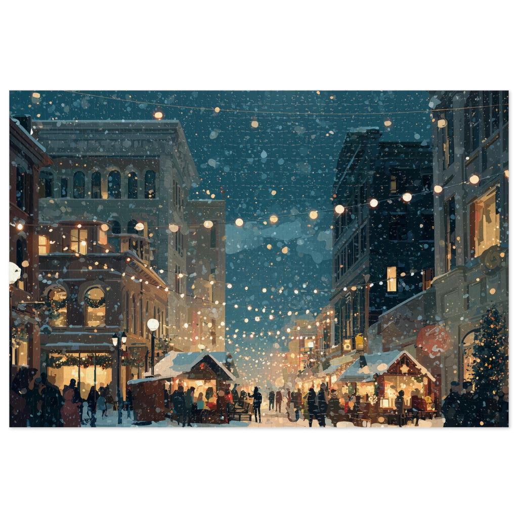 Winnipeg Canada Christmas Puzzle, Personalized Gift Festive Market, Travel Keepsake, Family Holiday Souvenir